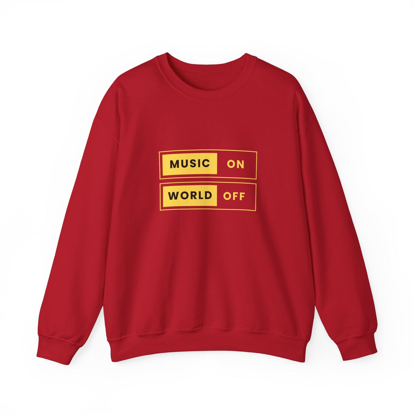 Music On, World Off - Unisex Heavy Blend™ Crewneck Sweatshirt - 10603