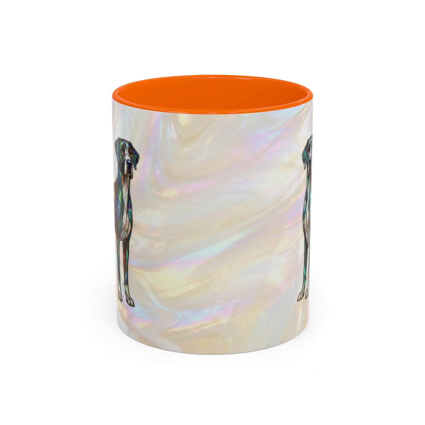 Personalized Great Dane Dog Mug — Stained Glass Design (11/15 oz) - 14550