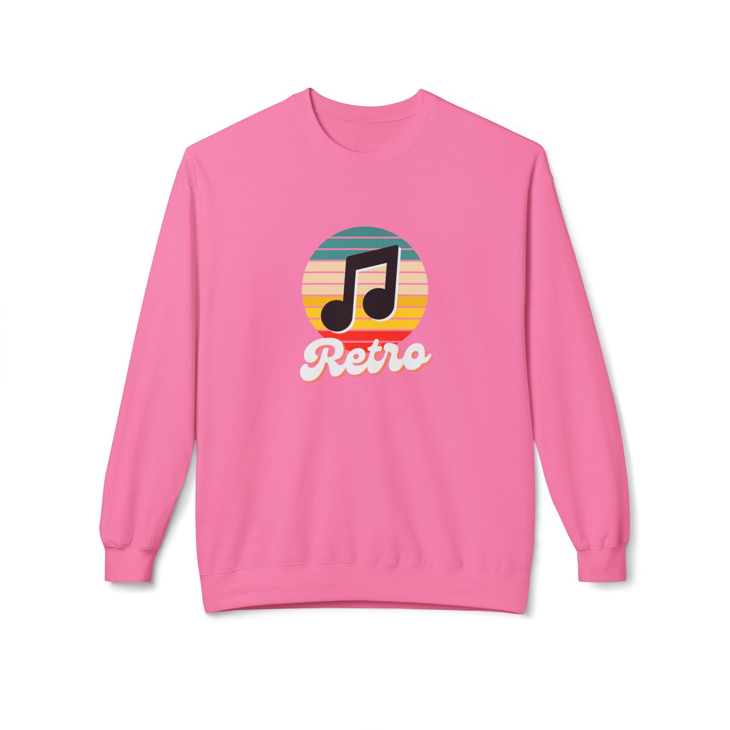 Retro Music - Unisex Midweight Softstyle Fleece Crewneck Sweatshirt - 10606