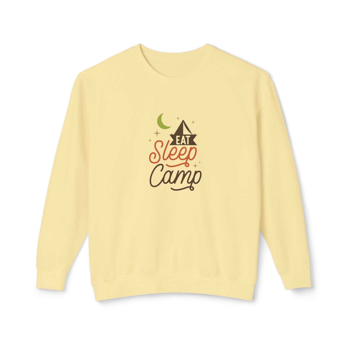 Eat Sleep & Camp - Unisex Lightweight Crewneck Sweatshirt - 10561