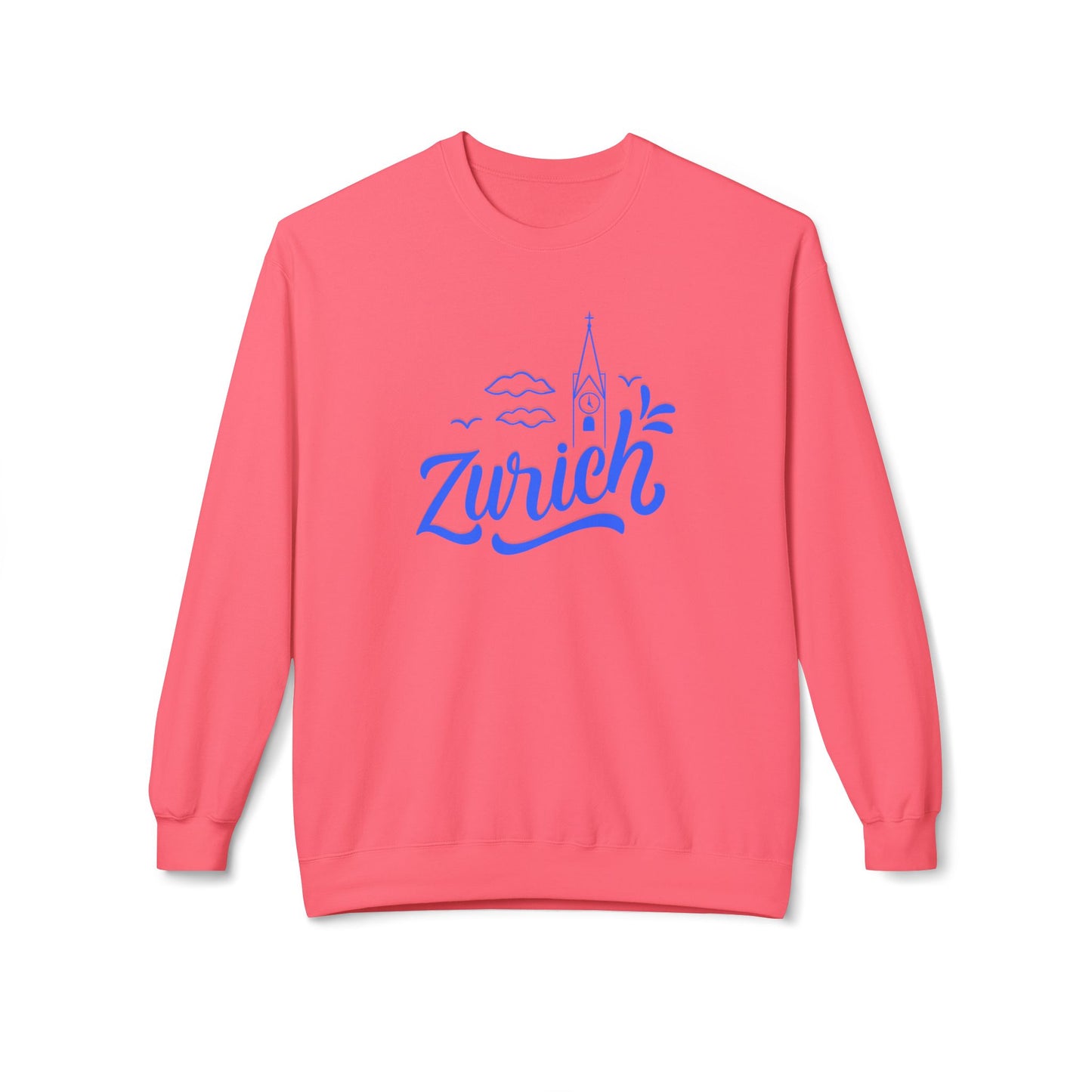 Zurich Unisex Crewneck Sweatshirt - Cozy Midweight Fleece - 12124