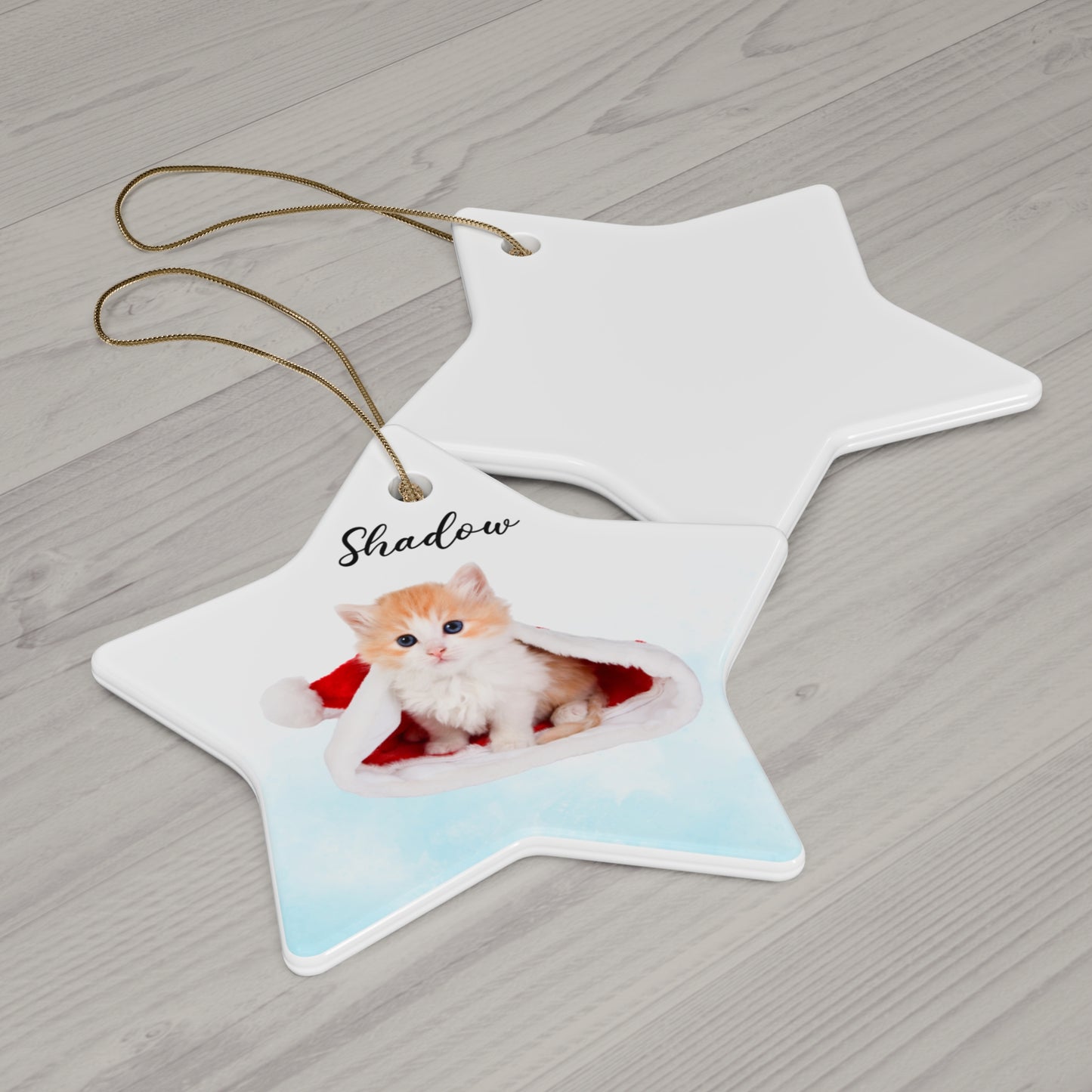 Christmas, Dogs & Cats, Customizable - Ceramic Ornament, 4 Shapes - 10039