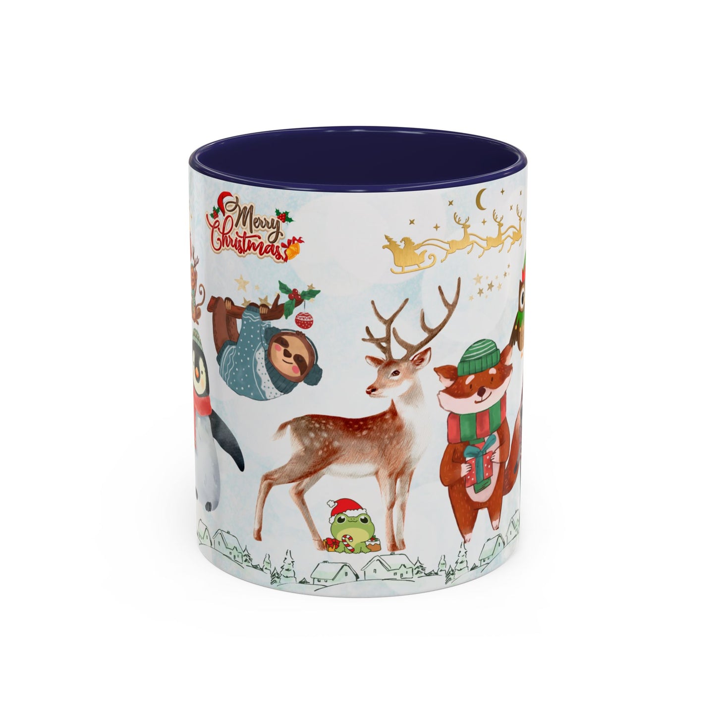 Merry Christmas, Animals - Accent Coffee Mug (11, 15oz)