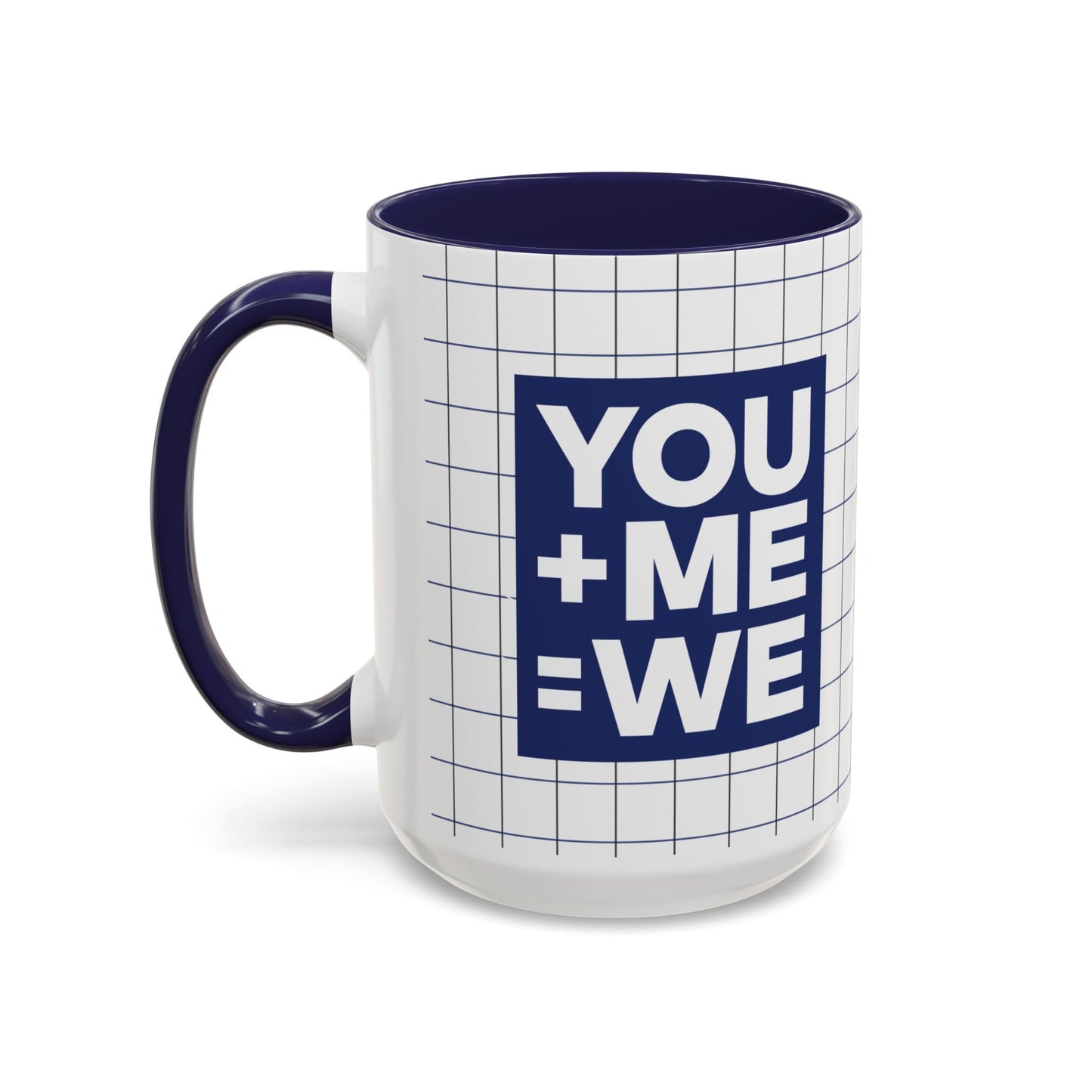 You+Me=We, I Love You, Couple's Photo Customizable - Accent Coffee Mug (11, 15oz) - 11077