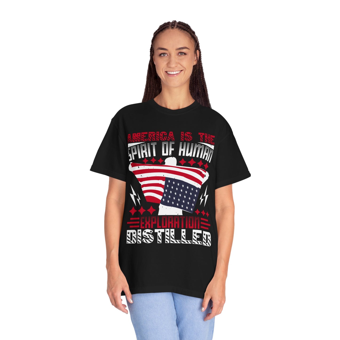Patriotic Unisex T-Shirt - Spirit of Human Exploration, Independence Day Gift, July 4th Celebration Wear, American Pride Tee - 13792