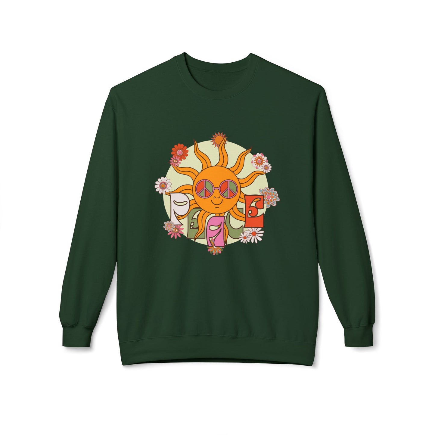 Summer, Peace - Unisex Midweight Softstyle Fleece Crewneck Sweatshirt - 11688