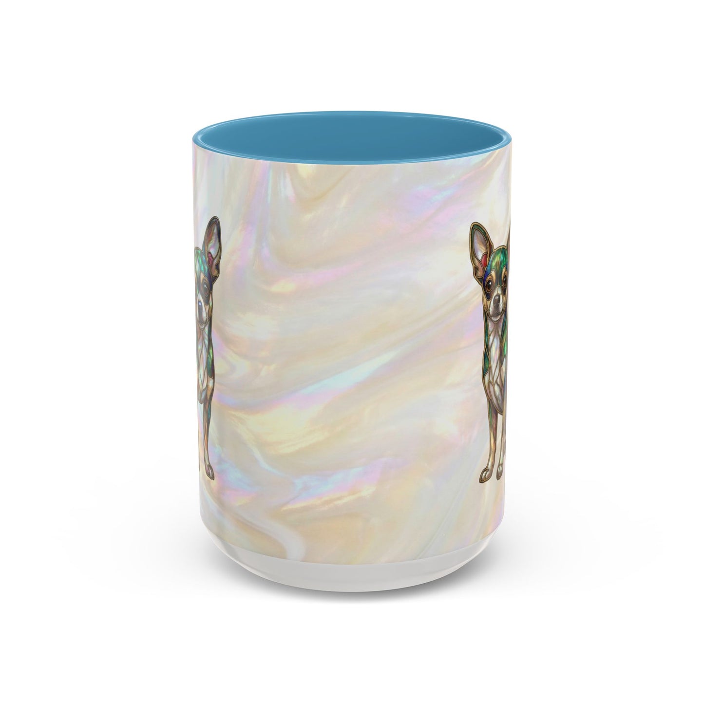 Chihuahua Accent Coffee Mug -Stained Glass Style (11/15oz) - 14625