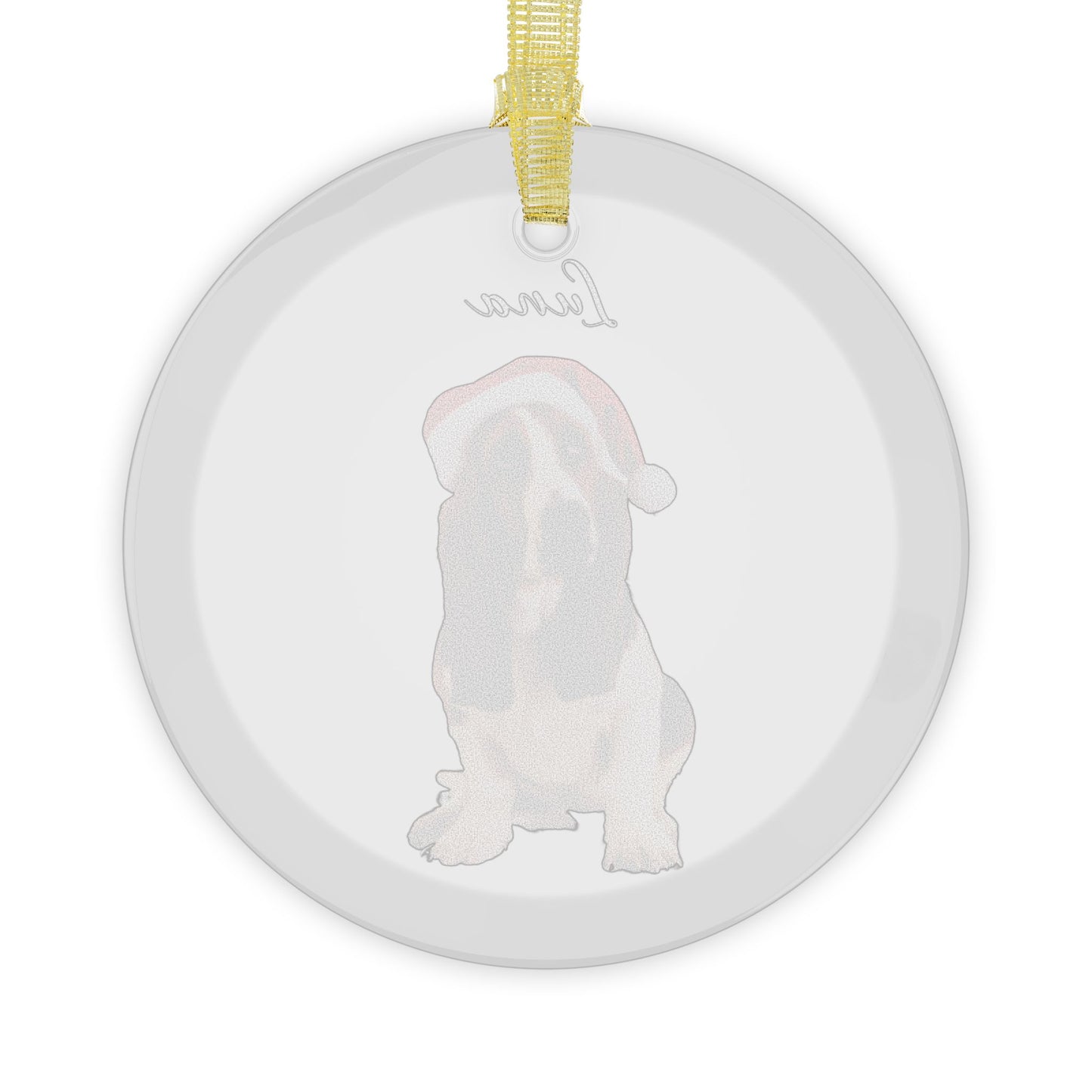 Luna, Dog, Customizable - Glass Ornaments - 10246