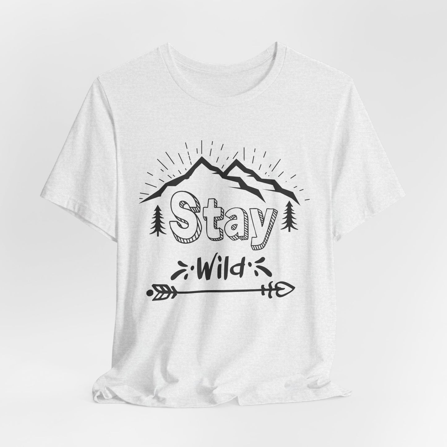 Camping: Stay Wild - Unisex Jersey Short Sleeve Tee - 12589
