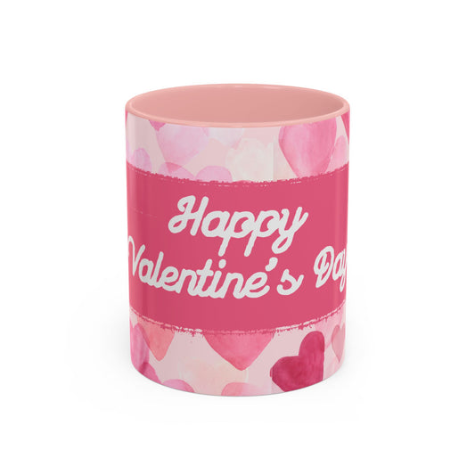 Happy Valentine's Day - Accent Coffee Mug (11, 15oz) - 11128