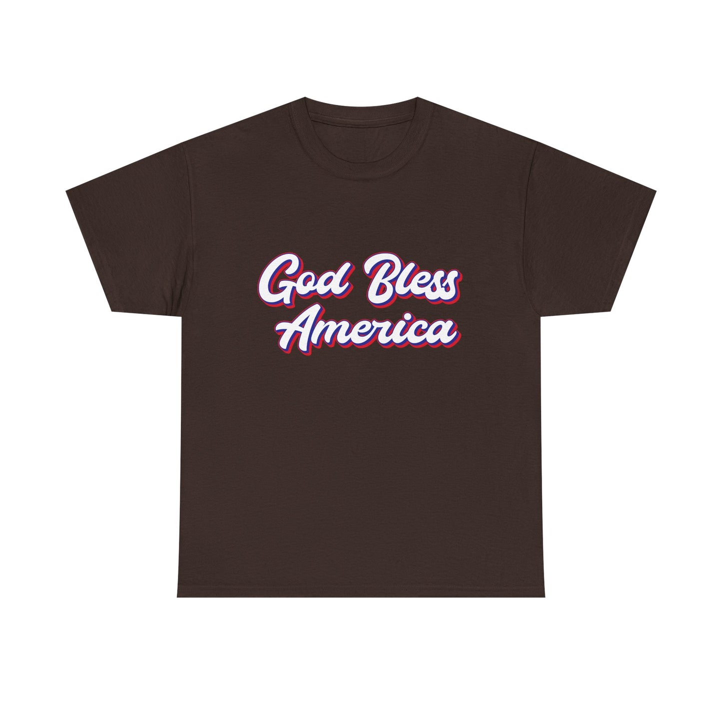 God Bless America Unisex Heavy Cotton Tee | Patriotic Shirt, American Pride Apparel, 4th of July Outfit, Gift for Veterans, Summer - 13655