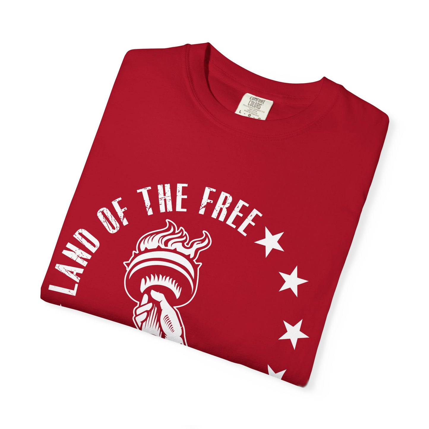 Land Of the Free Graphic T-Shirt, Casual Wear for Independence Day, Gift for Freedom Lovers, Unisex Tee for Everyday Style, Comfort and Style - 13640