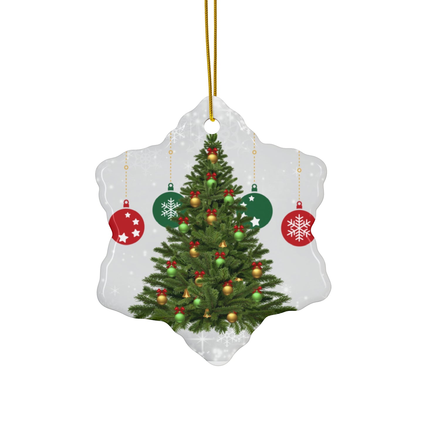 Christmas Tree Magic - Ceramic Ornament, 4 Shapes