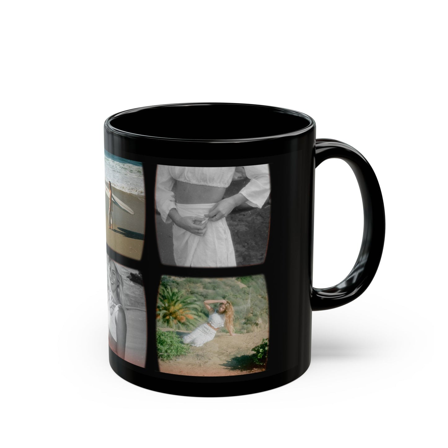 Girlfriend's Photos, Customizable - Black Mug (11oz, 15oz) - 10881