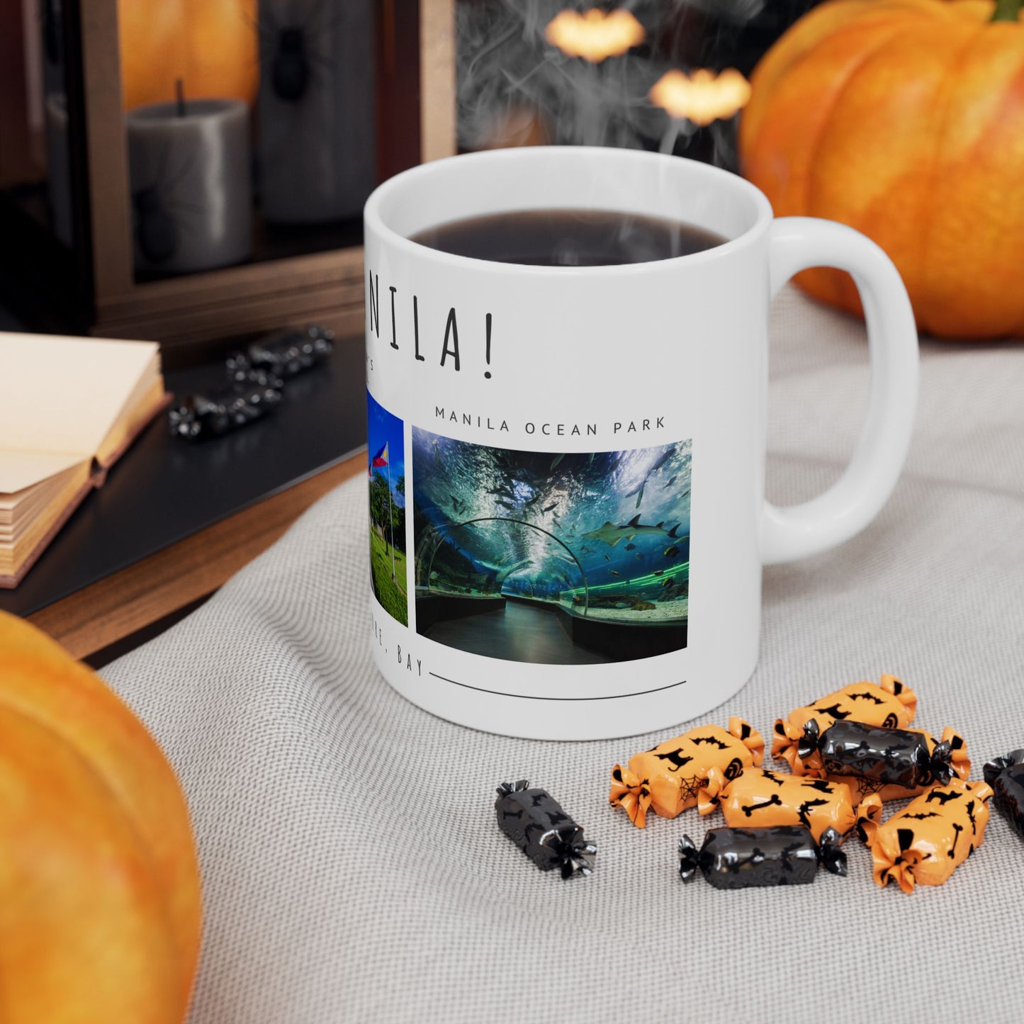 Hello Manila! Ceramic Travel Mug - 11oz/15oz - Perfect Coffee Cup for Culture & History Lovers - 12167