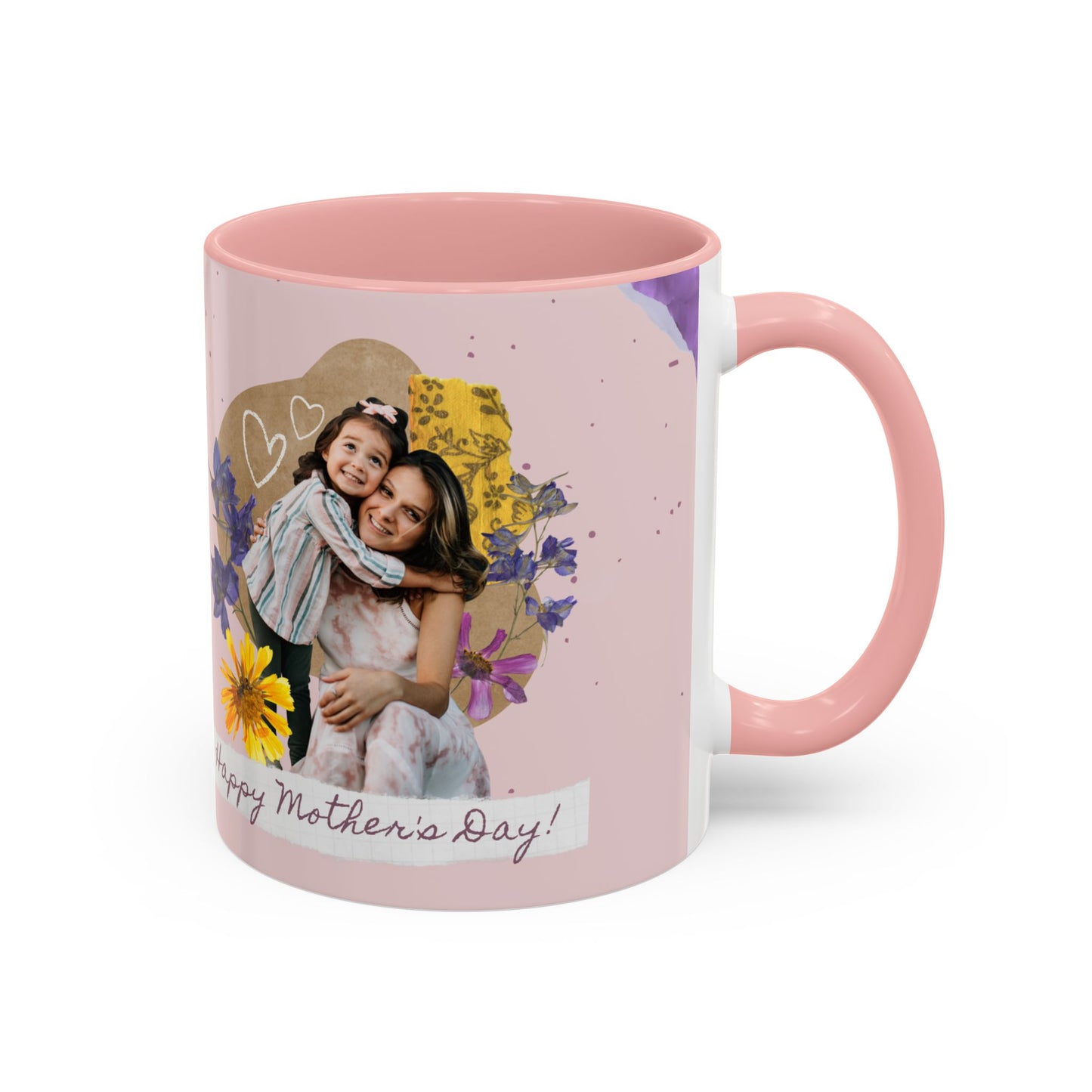 Flower Power Happy Mother's Day Coffee Mug, Photo Customizable - 11oz & 15oz - 12279