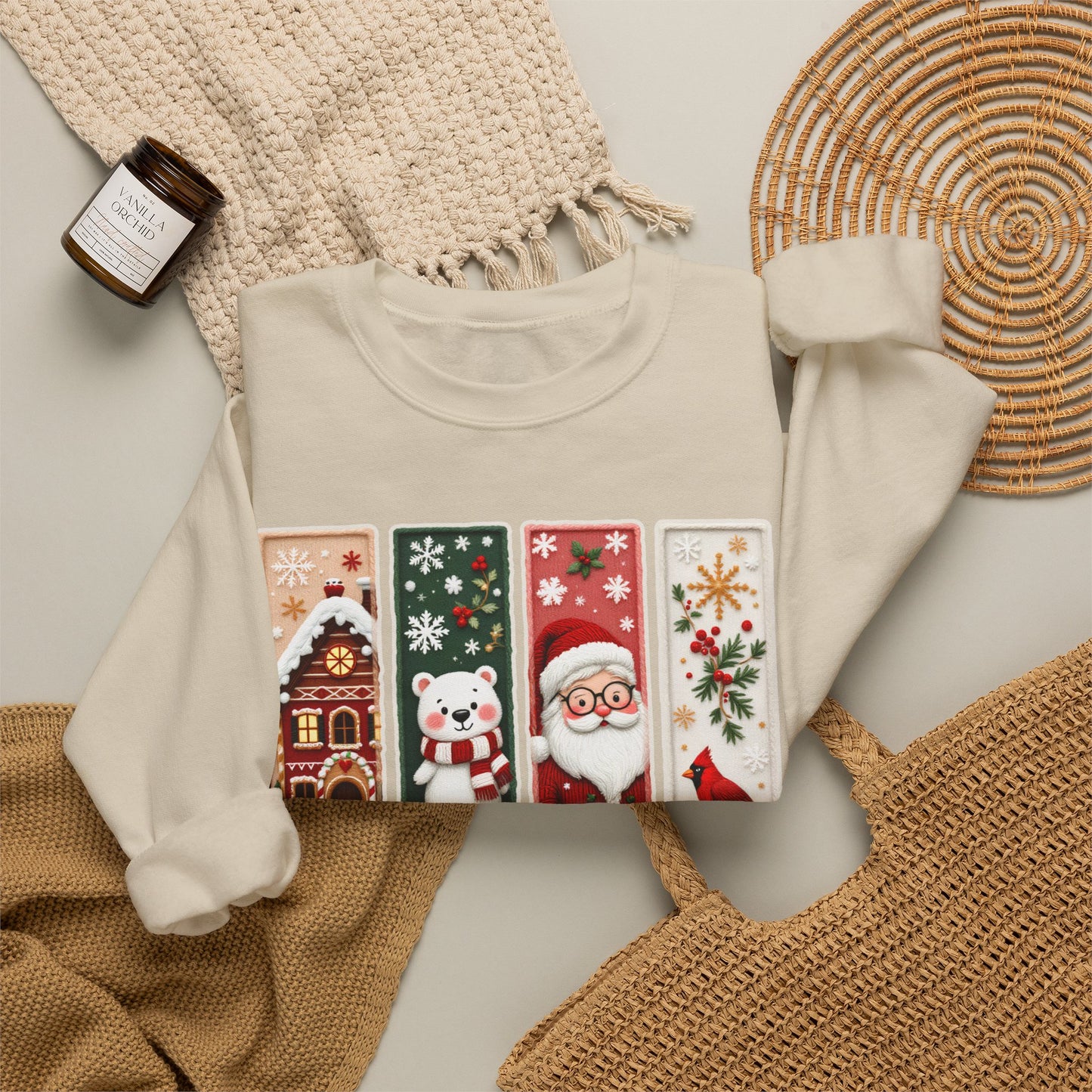 Making Spirits Bright Christmas Crewneck Sweatshirt, Holiday Graphic Sweater - 14932