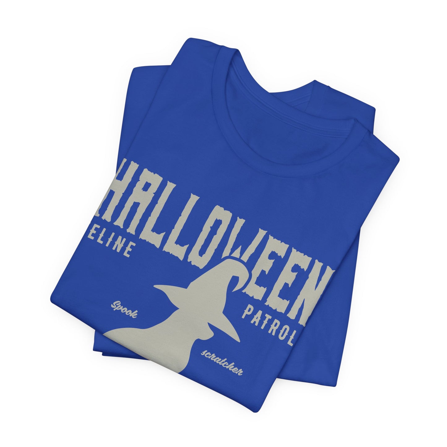 Halloween Feline Patrol, Spook Scratcher, Black Cats Unite  - Unisex Jersey Short Sleeve Tee - 12928