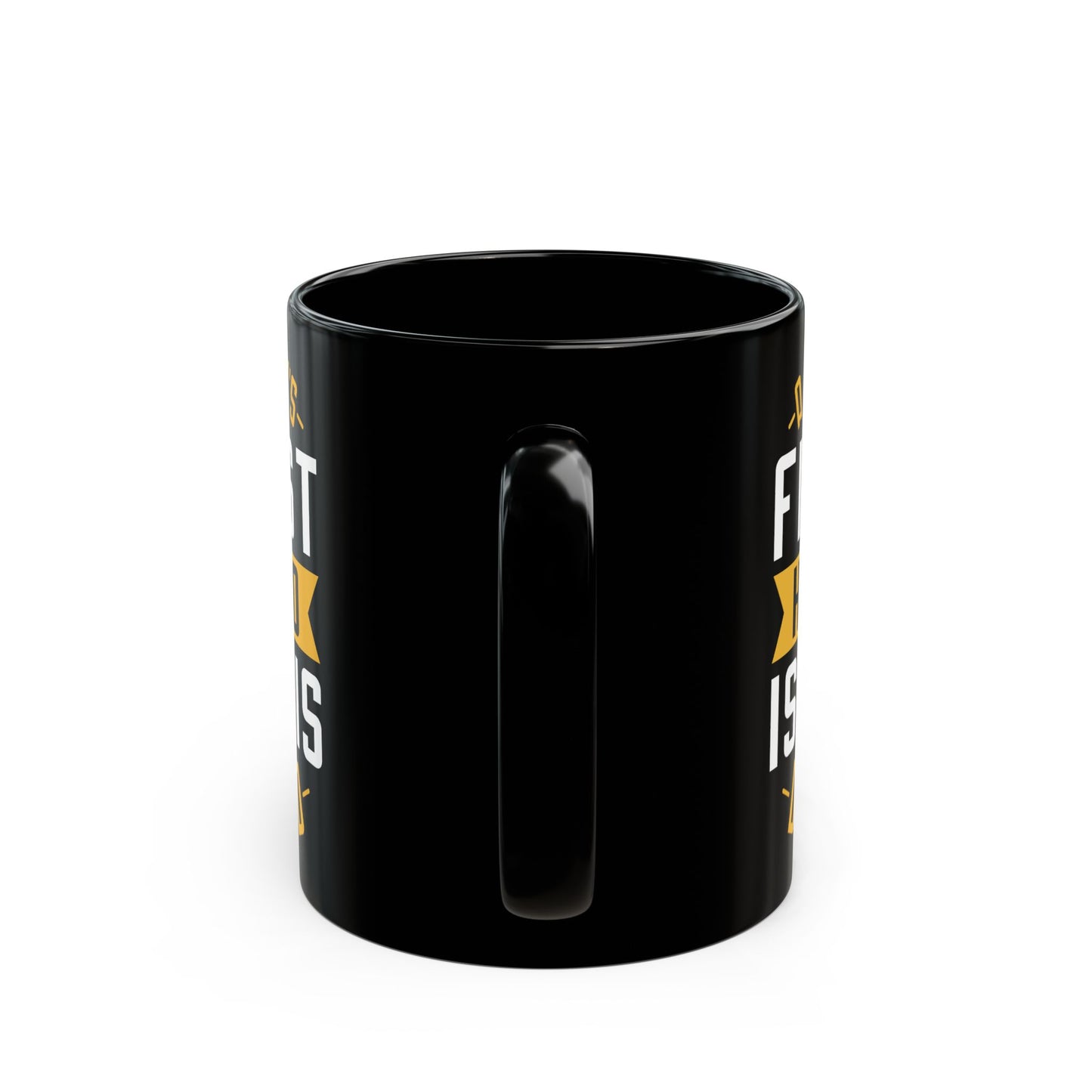 "A Boy's First Hero Is His Dad" Black Mug, 11/15oz - 12915