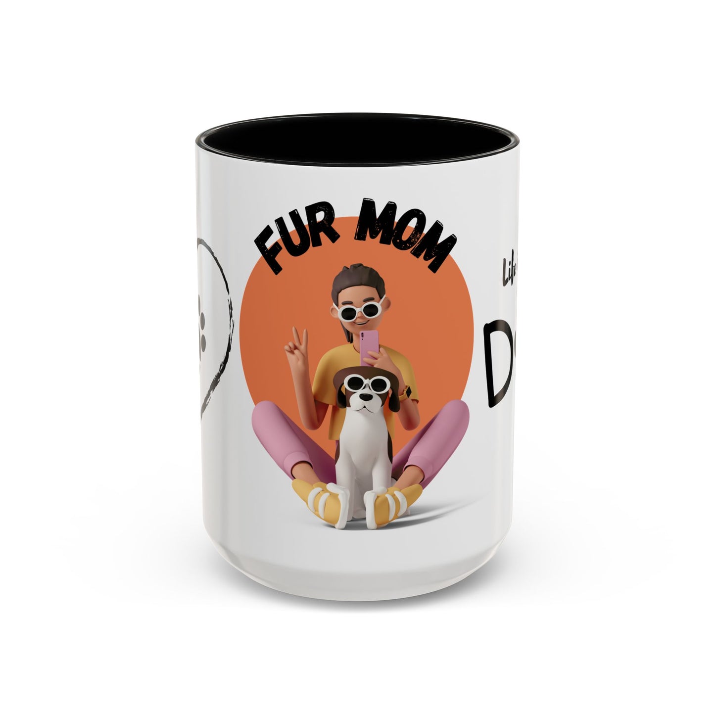 Fur Mom - Accent Coffee Mug (11, 15oz)