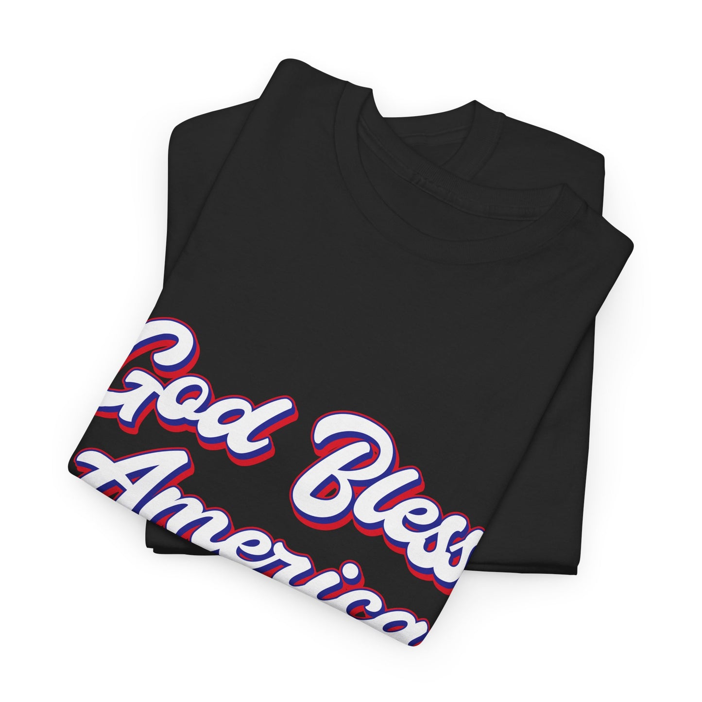 God Bless America Unisex Heavy Cotton Tee | Patriotic Shirt, American Pride Apparel, 4th of July Outfit, Gift for Veterans, Summer - 13655