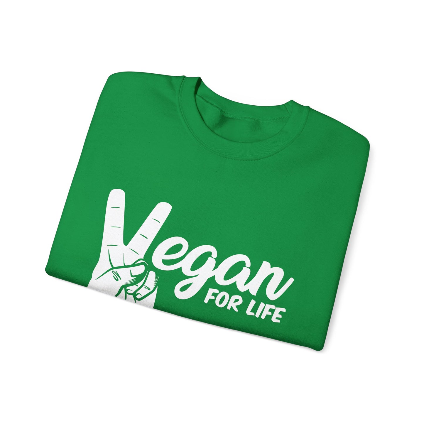 Vegan For Life - Unisex Heavy Blend™ Crewneck Sweatshirt