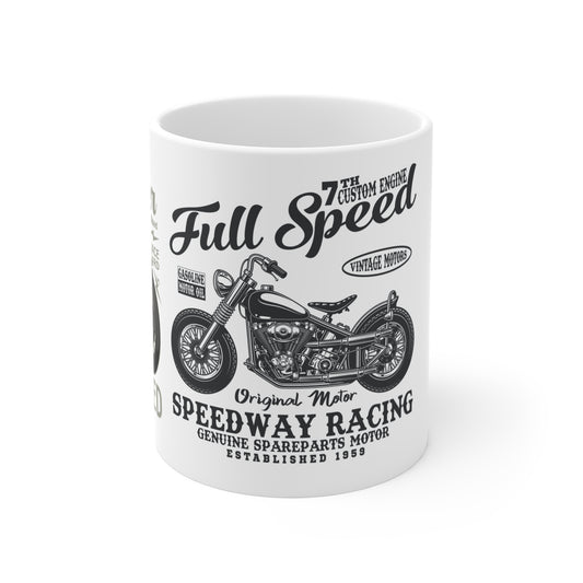 Full Speed, Vintage Motor - Mug 11oz