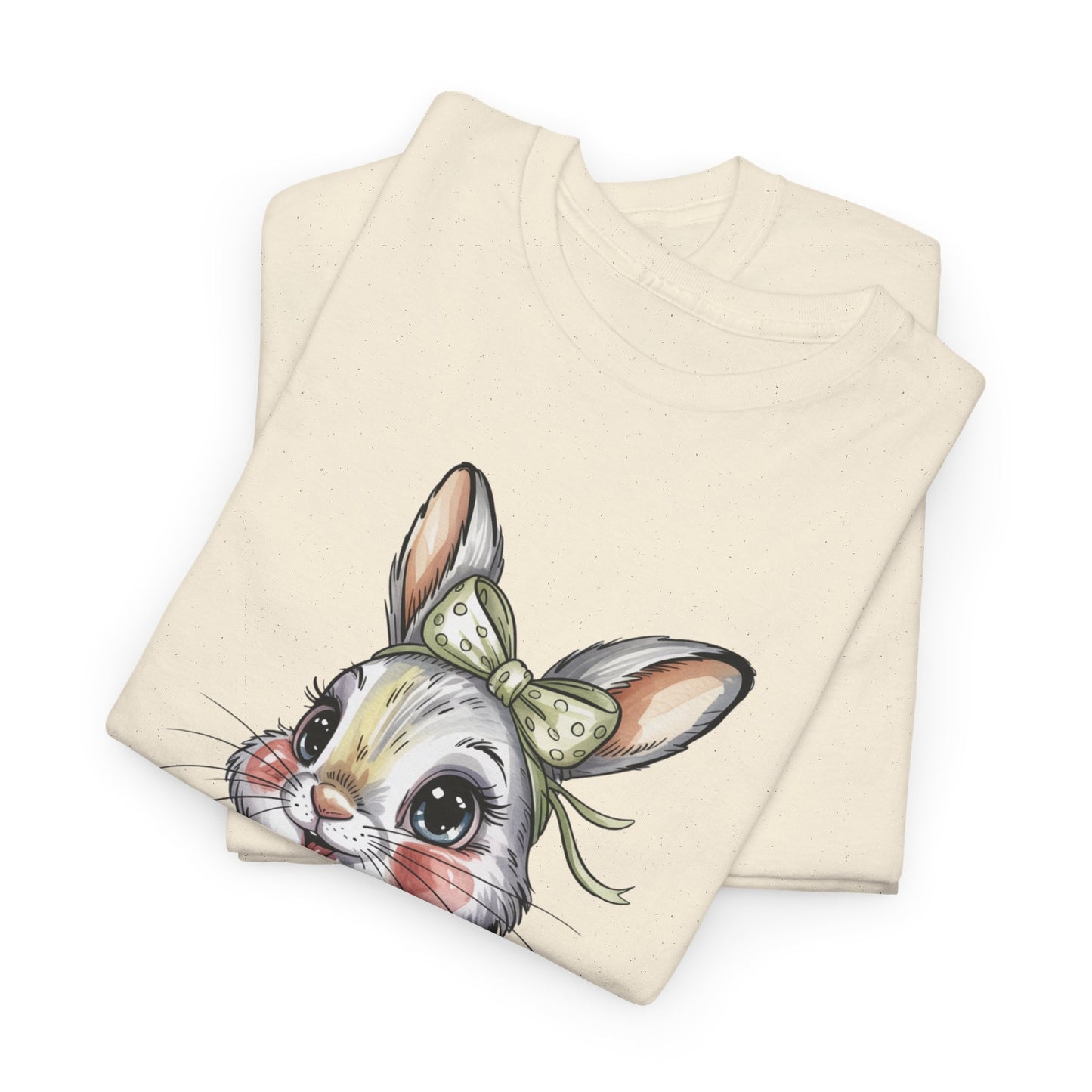 Cute Bunny T-Shirt – “Hoppy & Happy” Easter Rabbit Tee Gift for Kids & Adults - 14848