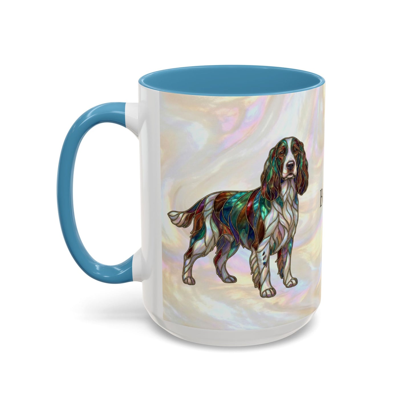 Springer Spaniel Accent Coffee Mug – Stained Glass Design 11/15oz - 14648