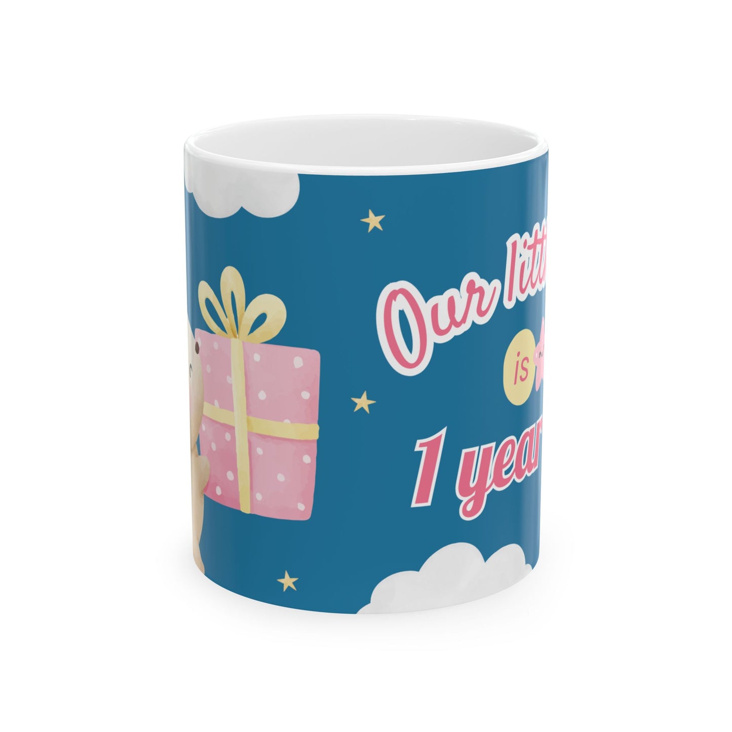 Birthday Celebration Ceramic Mug - Cute Gift for 1-Year-Old, Customizable Keepsake, Child's Birthday Mug, Fun Kids Party Favor, Baby - 13998