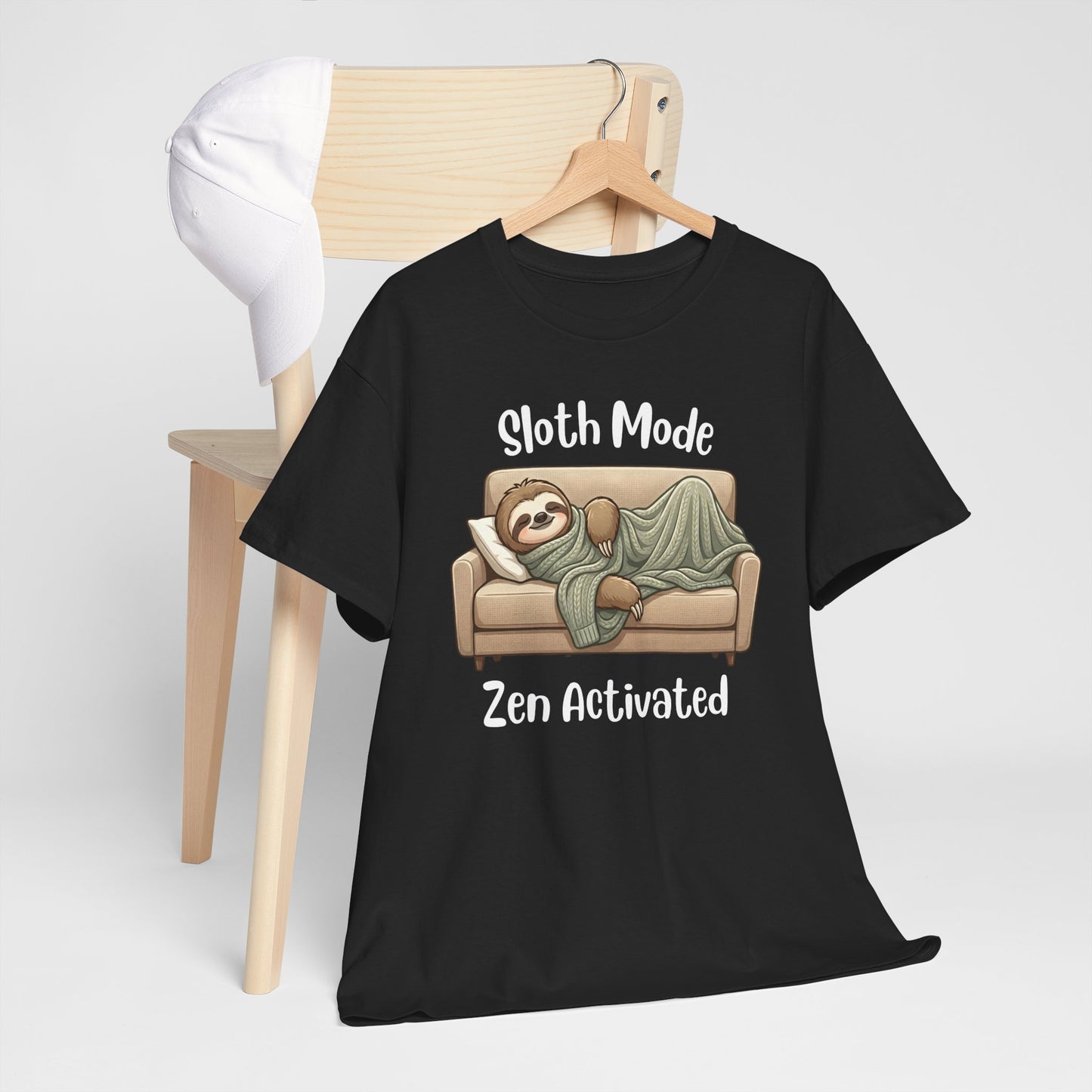 Funny Sloth T-Shirt – “Sloth Mode, Zen Activated” Cute Relaxing Tee - 14844