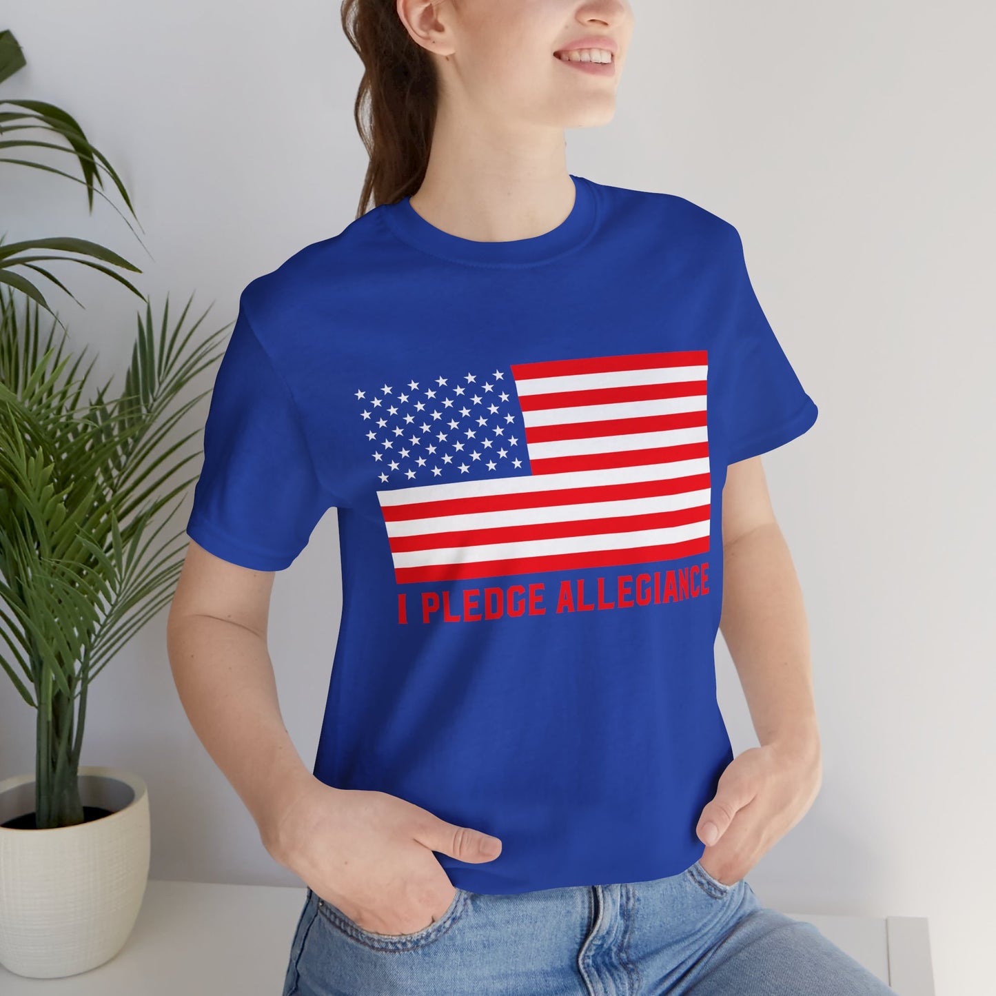 Patriotic Pledge Tee, Unisex T-Shirt for Celebrating Freedom, Independence Day Shirt Gift for Patriots - 13697