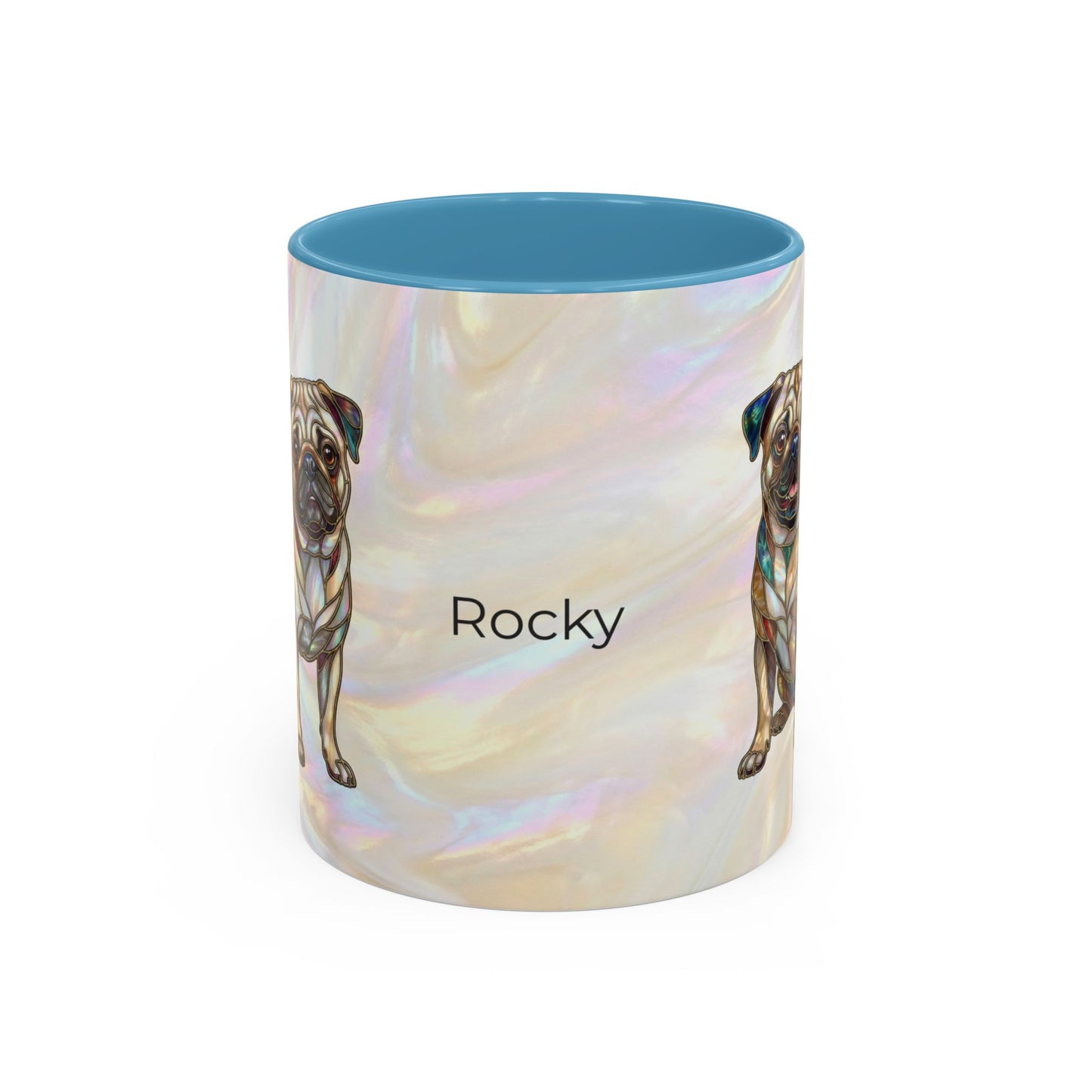 Pug Accent Coffee Mug –  Stained Glass Design (11/15oz) - 14547