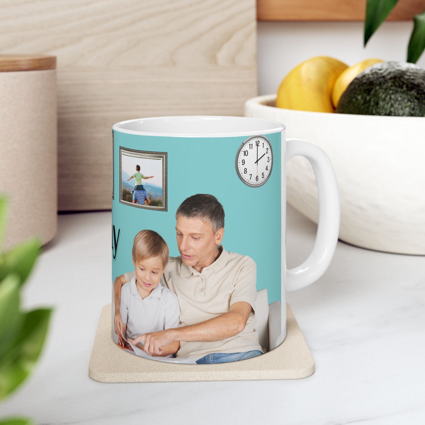 Happy Father's Day Ceramic Mug, Photo Customizable - 11oz and 15oz - 12902