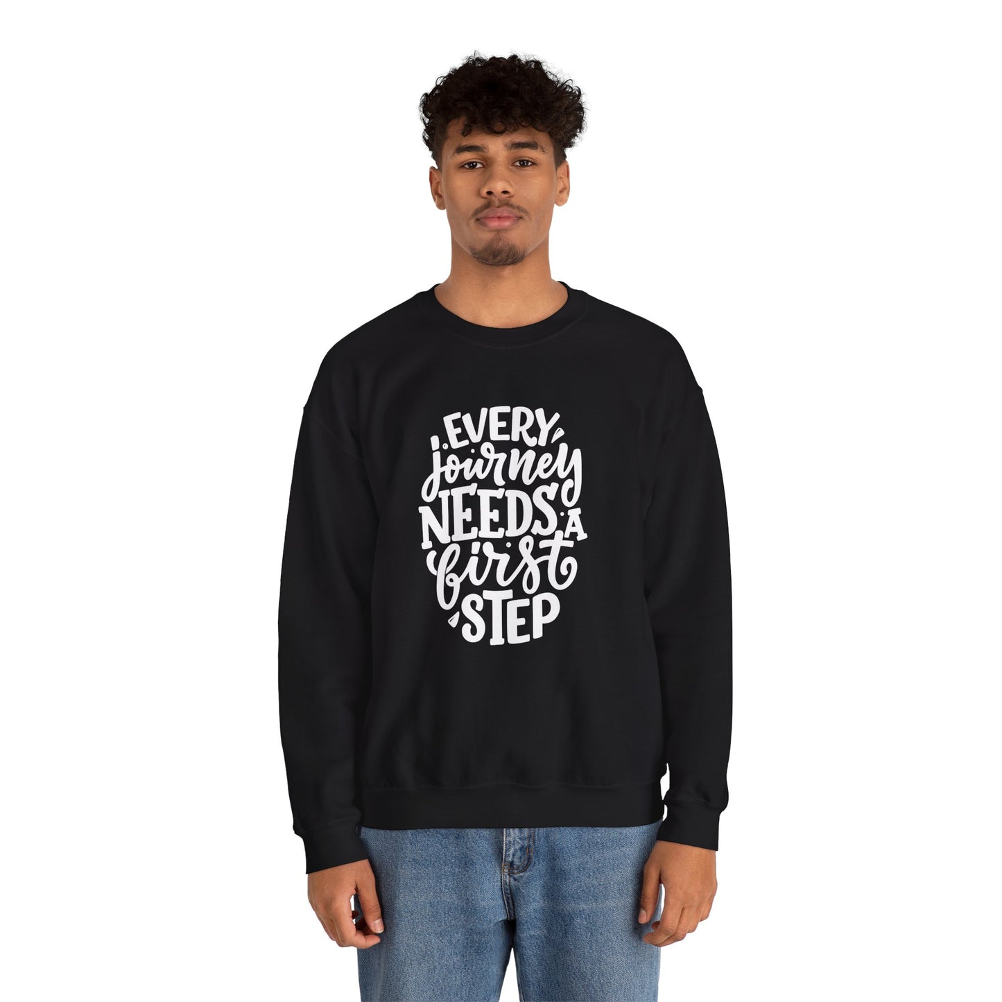 Every Journey Needs A First Step - Unisex Heavy Blend™ Crewneck Sweatshirt
