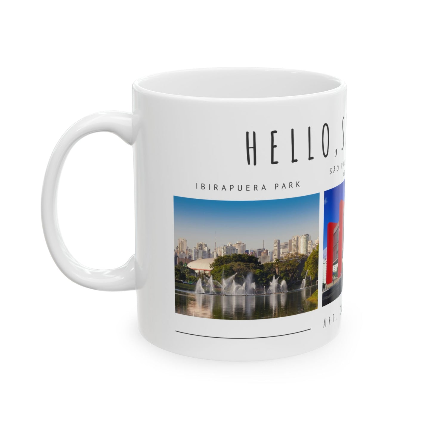 Hello Sao Paulo Ceramic Mug – Art, Culture, Life (11oz & 15oz) - 12026