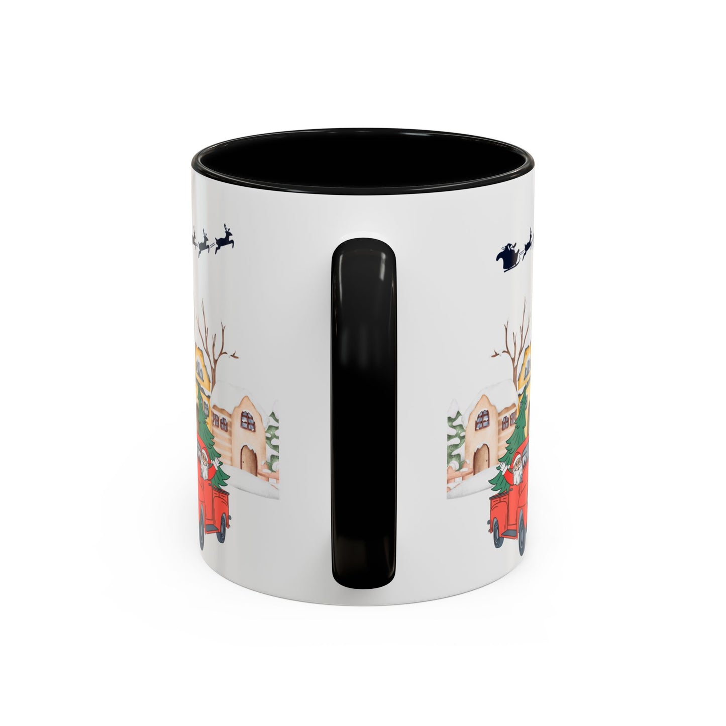 Merry Christmas - Accent Coffee Mug (11, 15oz)