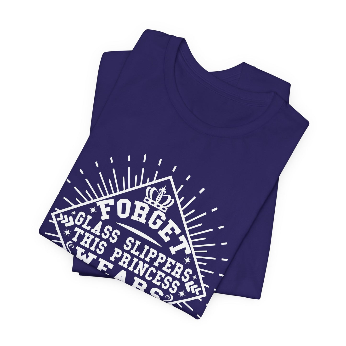 Forget Glass Slippers, This Princess Wears Motorcycle Boots - Unisex Jersey Short Sleeve Tee - 13497
