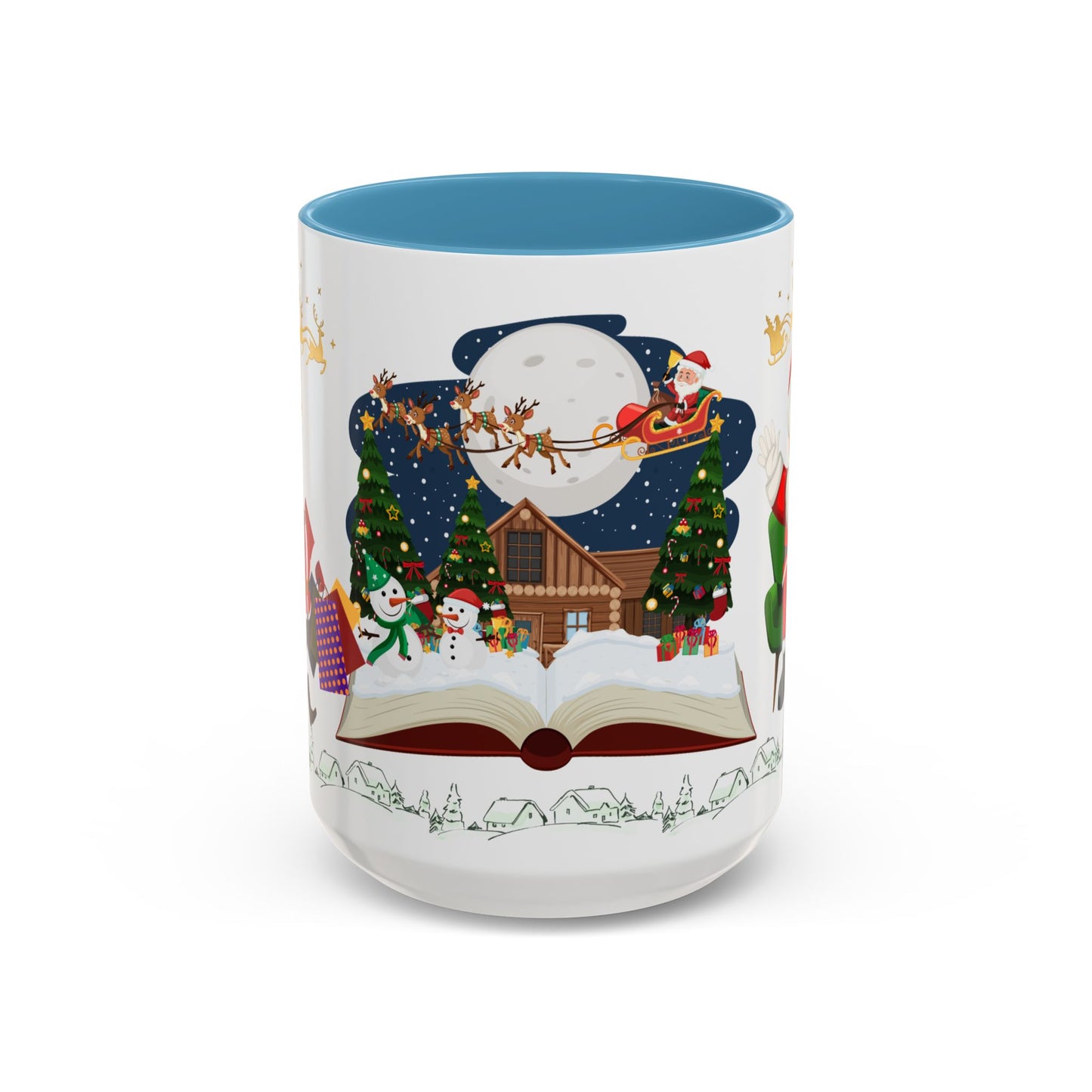 Santa is Coming - Accent Coffee Mug (11, 15oz)