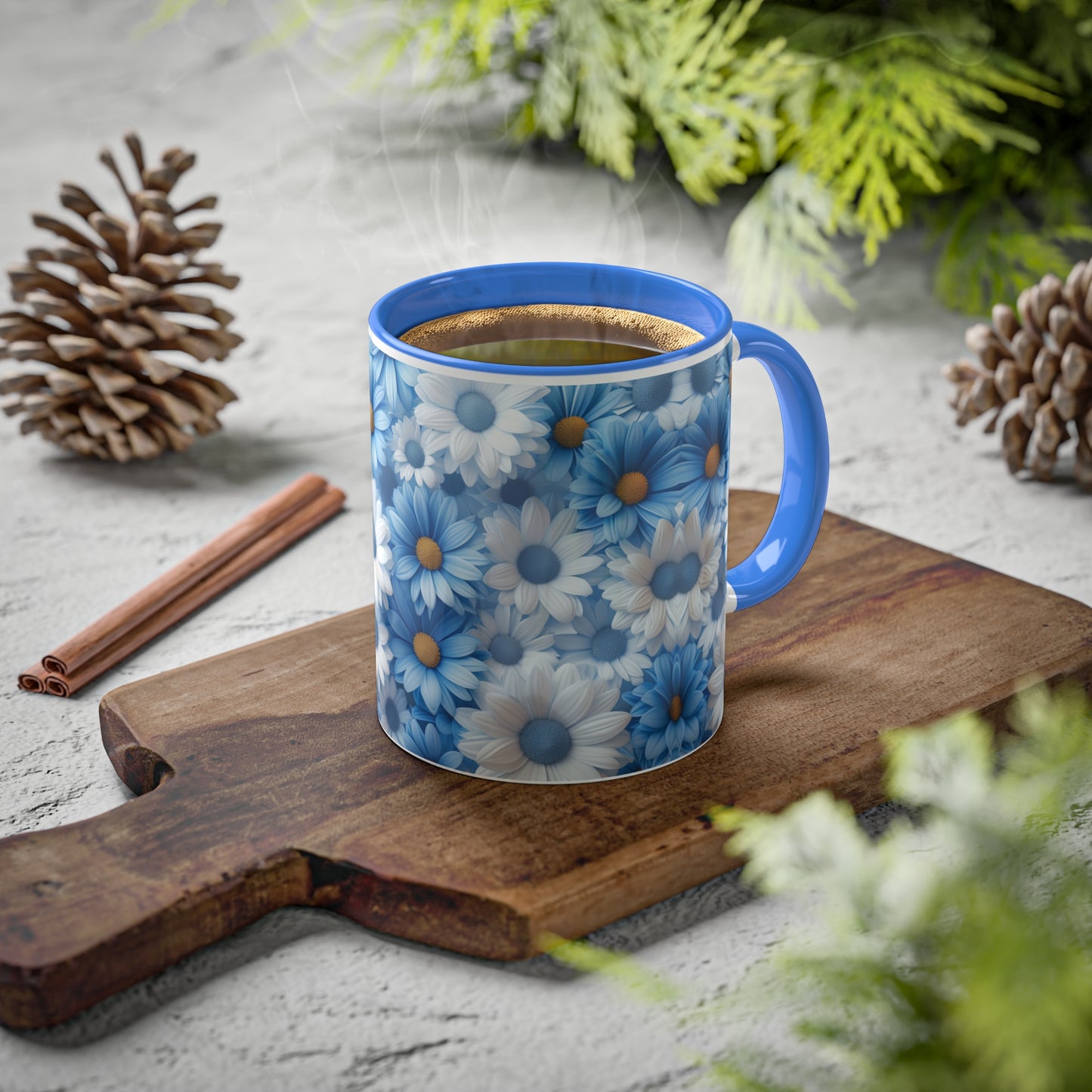 Peaceful blue blossoms - Colorful Mugs, 11oz