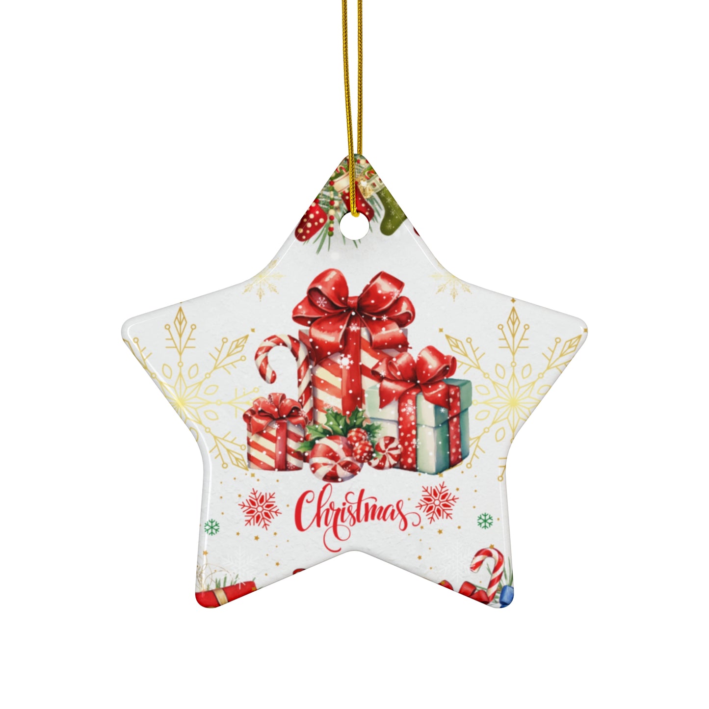 Christmas Gift - Ceramic Ornament, 4 Shapes