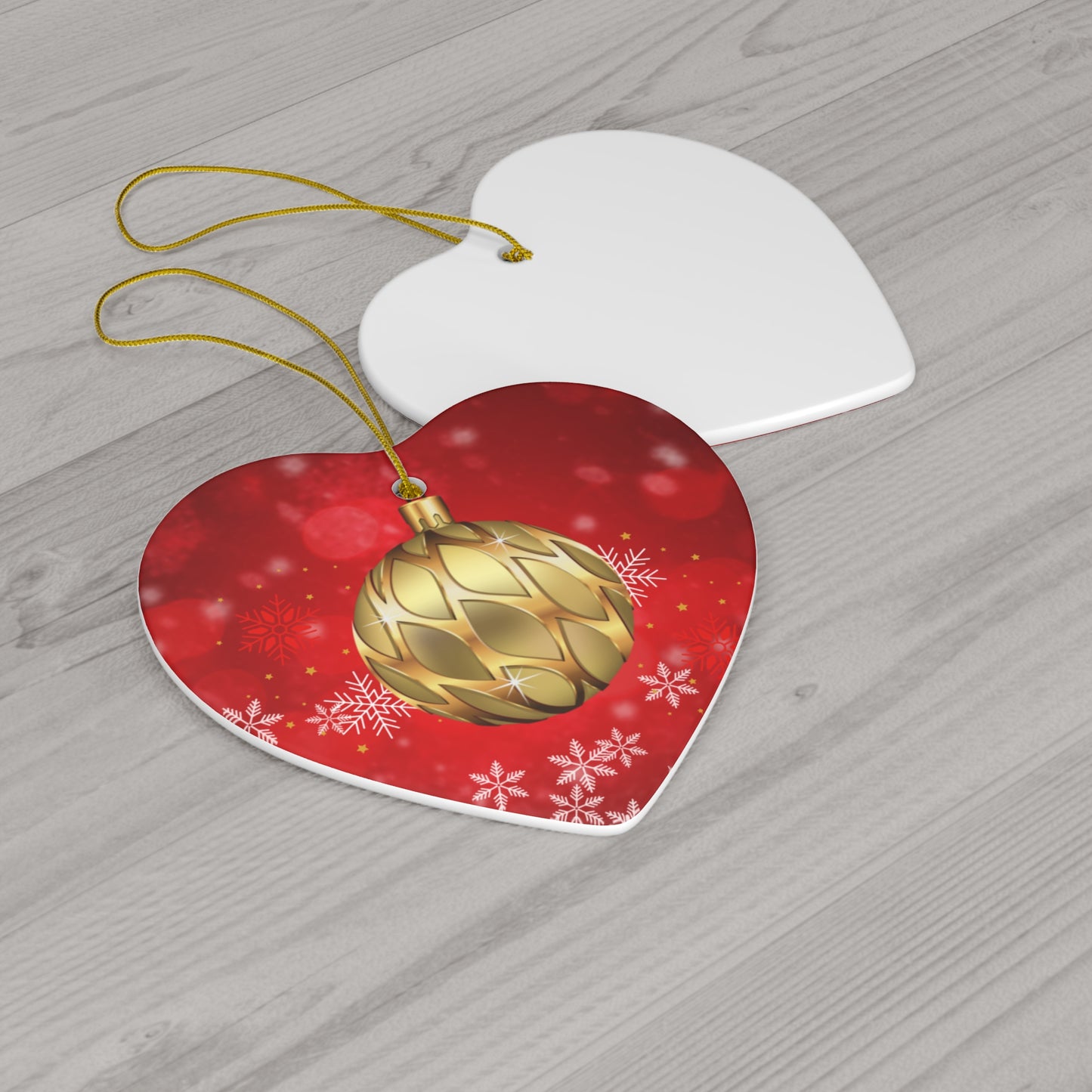 Radiant Gold - Ceramic Ornament, 4 Shapes