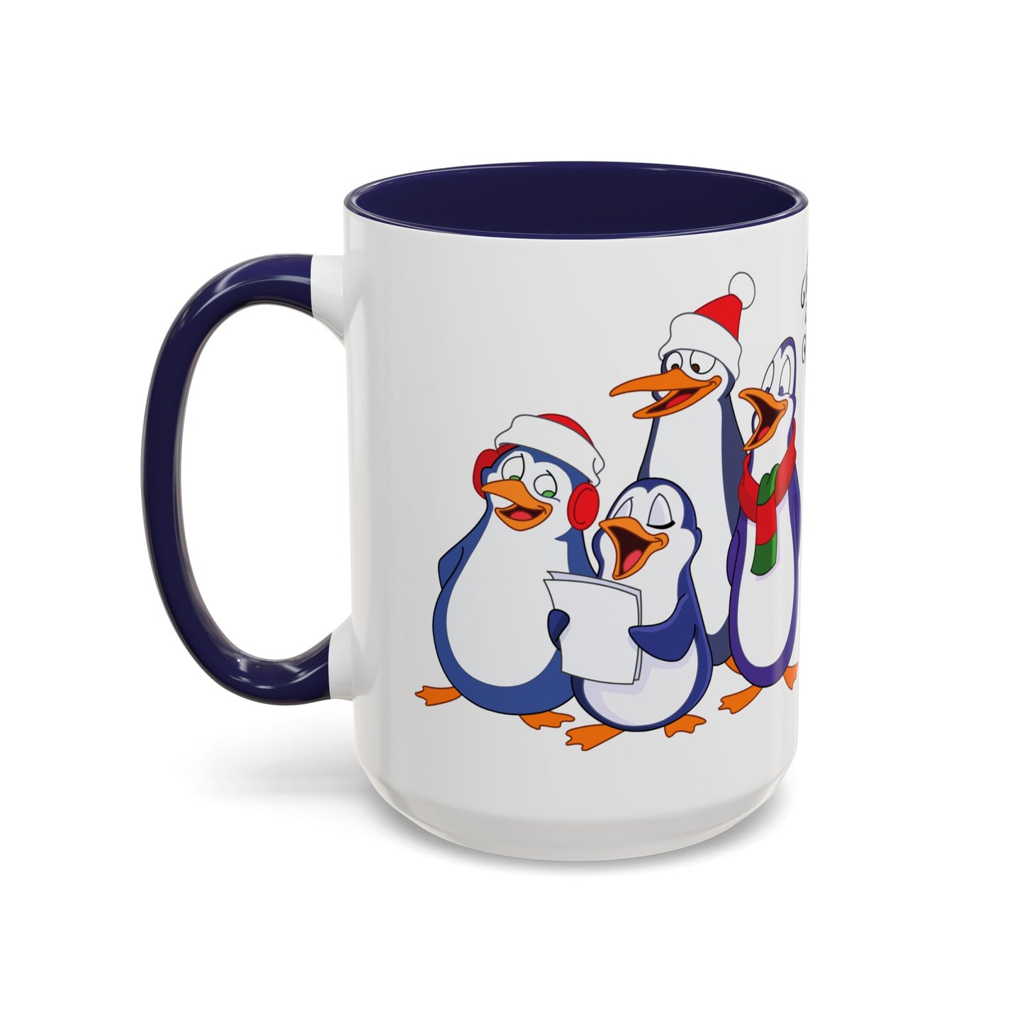 Penguins, Happy New Year - Accent Coffee Mug (11, 15oz) - 10291