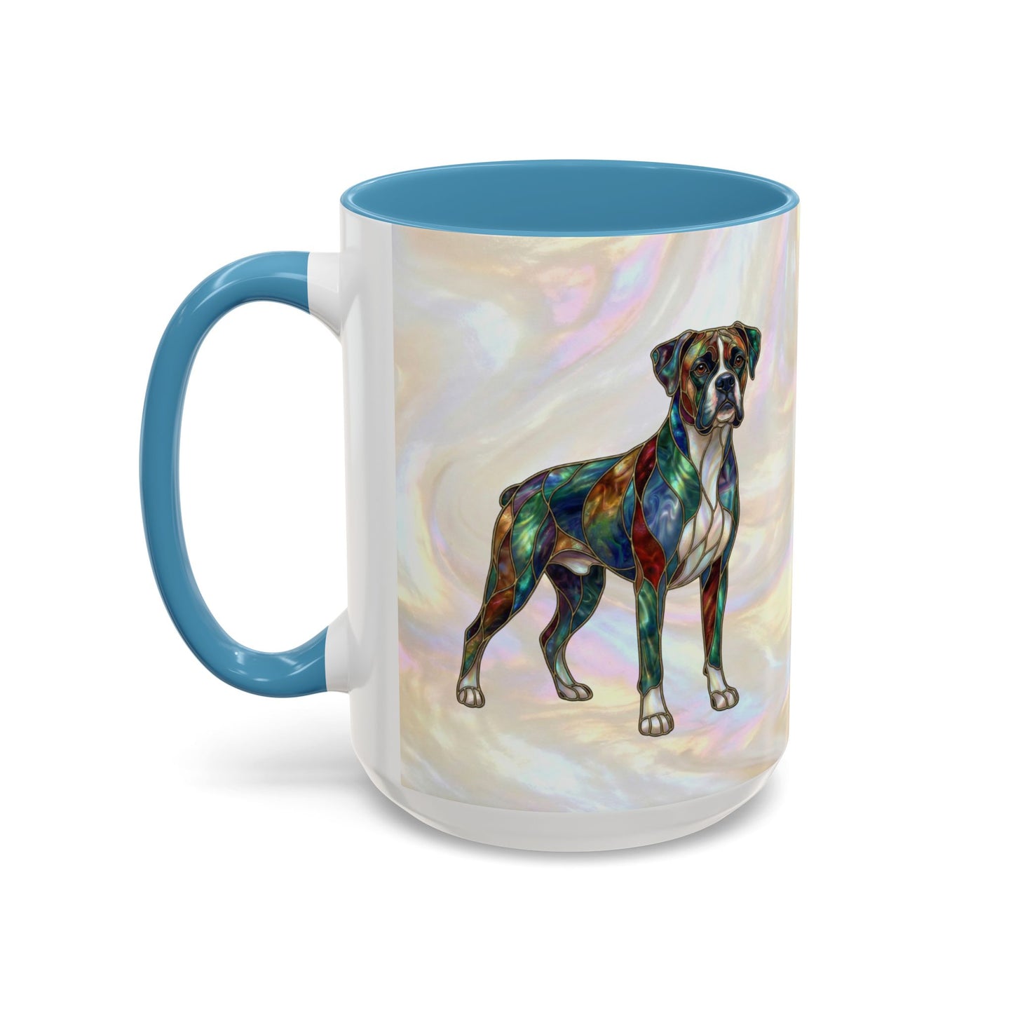 Boxer Accent Coffee Mug -Stained Glass Style (11/15oz) - 14621