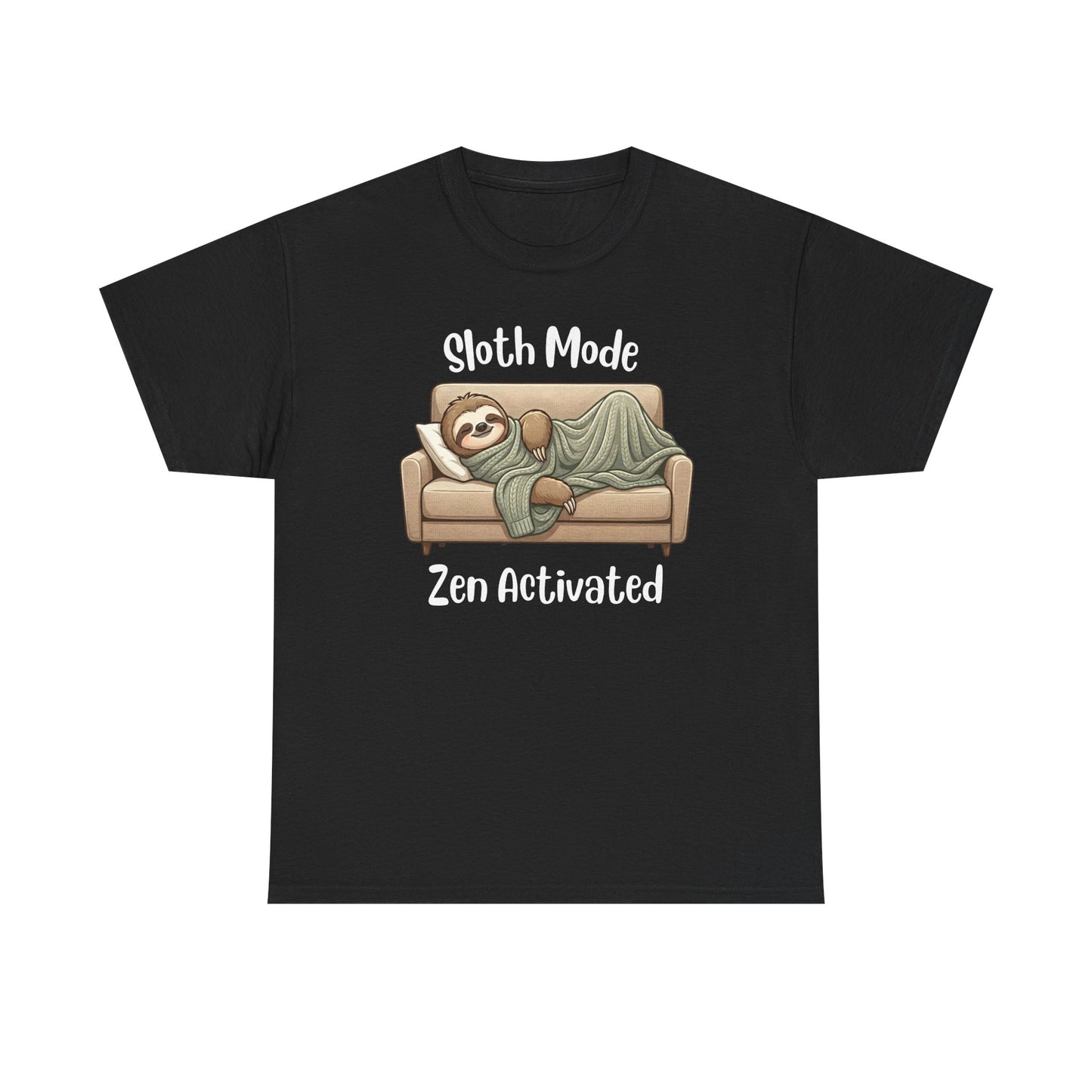 Funny Sloth T-Shirt – “Sloth Mode, Zen Activated” Cute Relaxing Tee - 14844