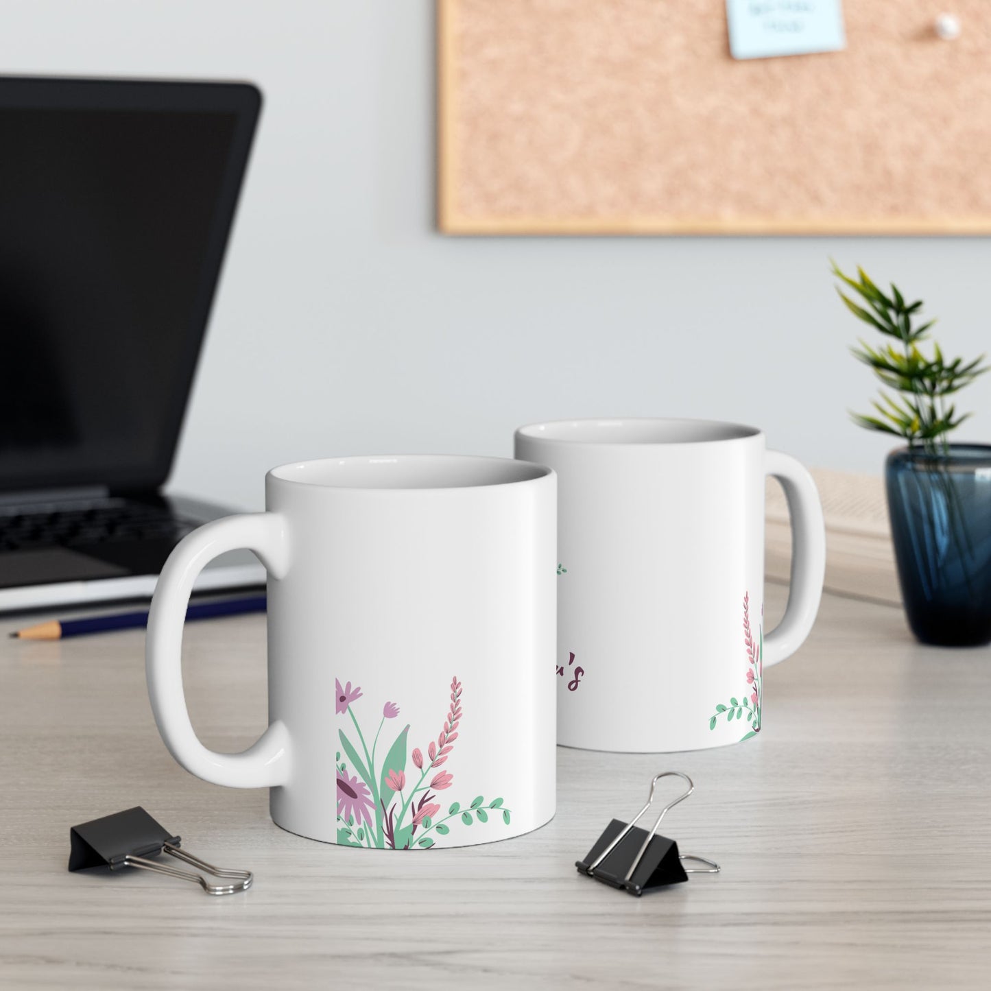Happy Mother's Day Floral Ceramic Mug - Perfect Gift for Mom - 12582