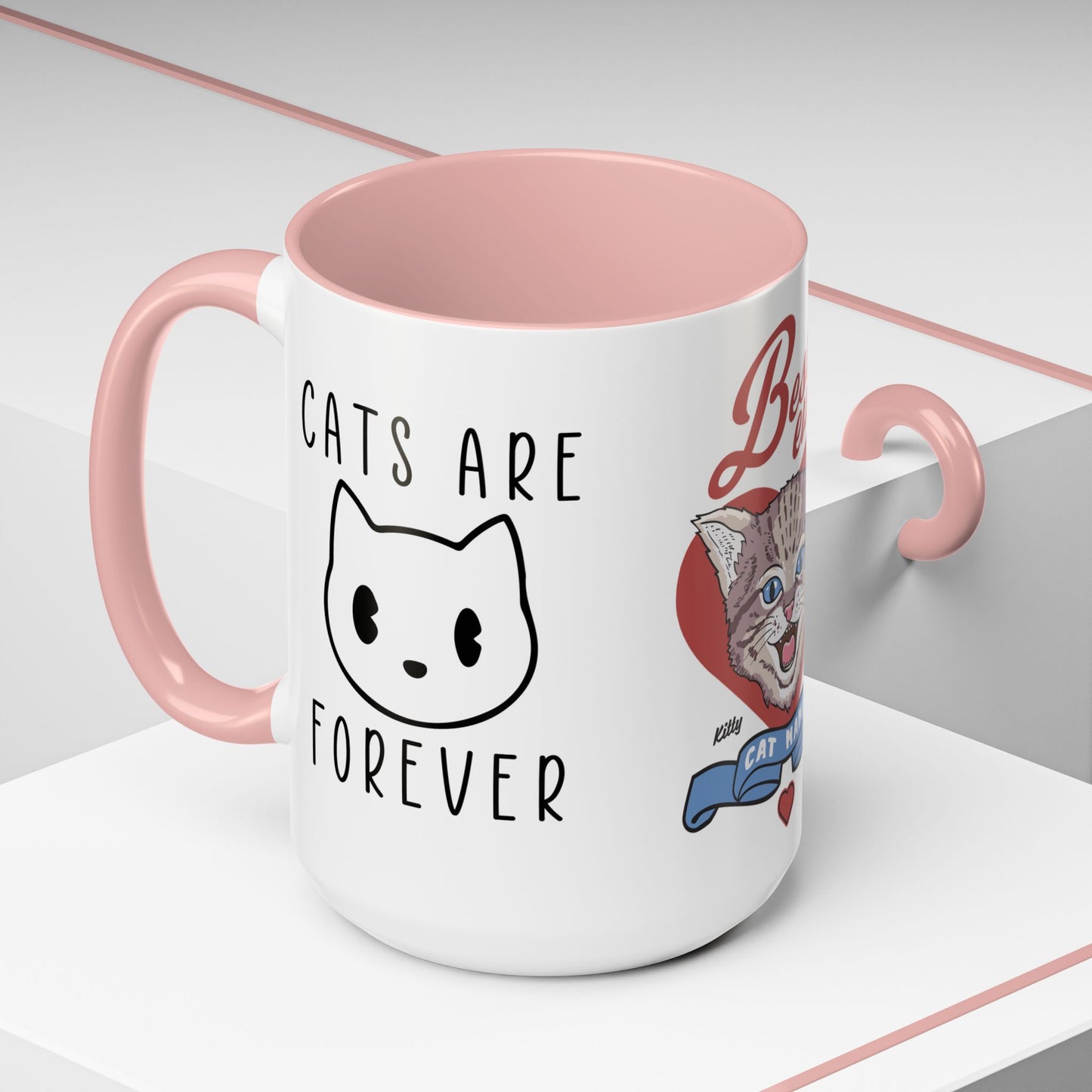 Best Ever Cat Mama - Accent Coffee Mug (11, 15oz)