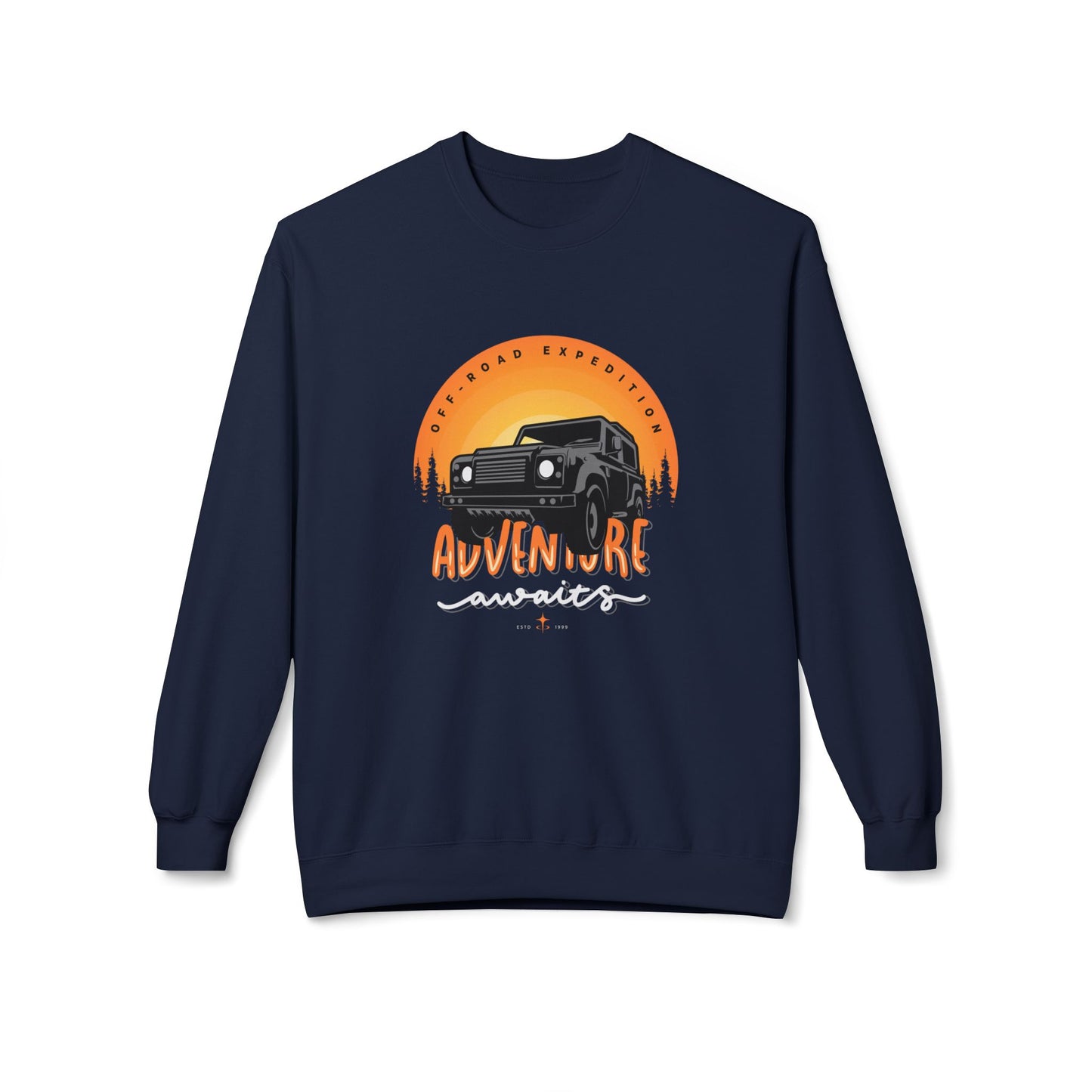 Adventure Awaits - Unisex Midweight Softstyle Fleece Crewneck Sweatshirt - 10744