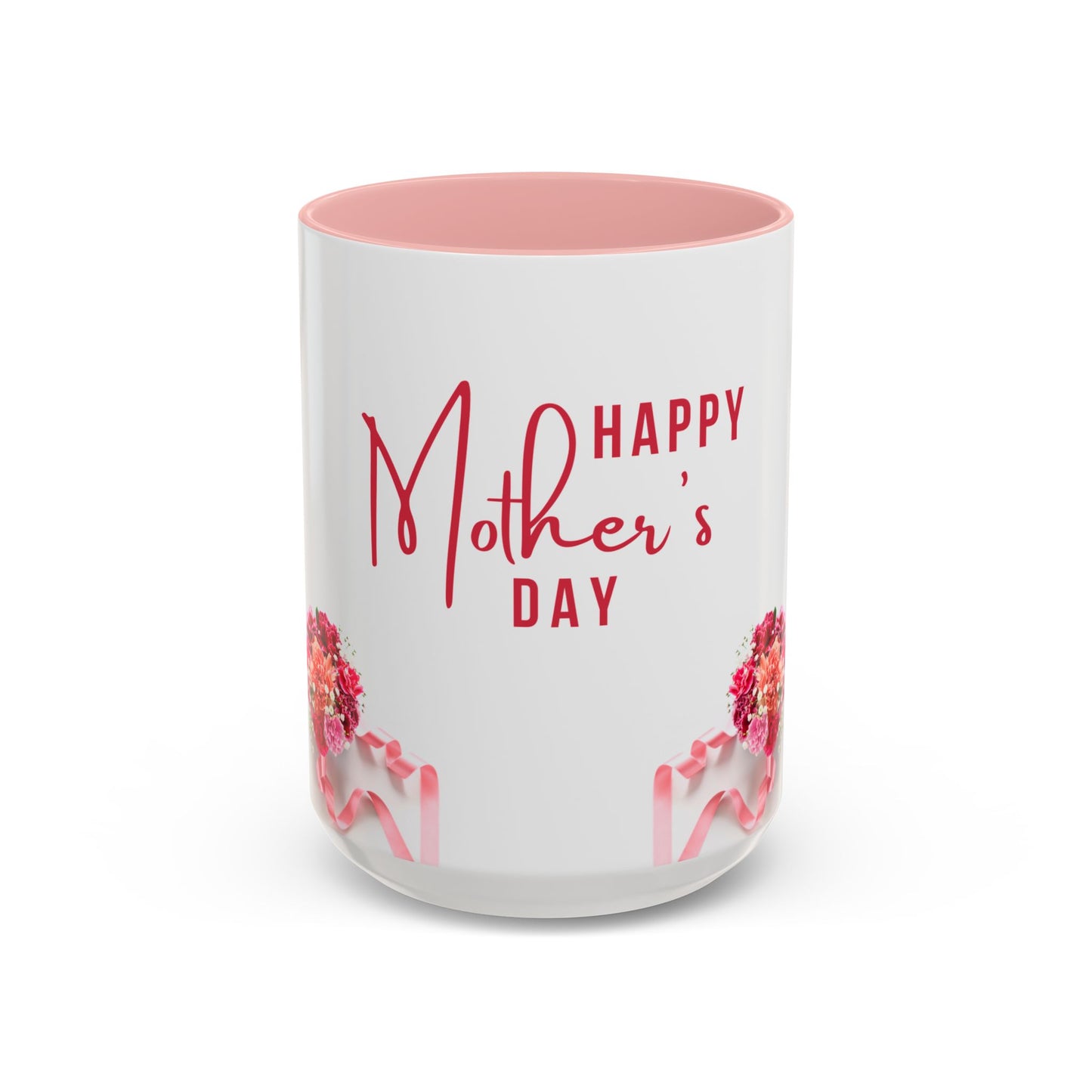 Happy Mother's Day Accent Coffee Mug - Floral Design for Moms - 11868