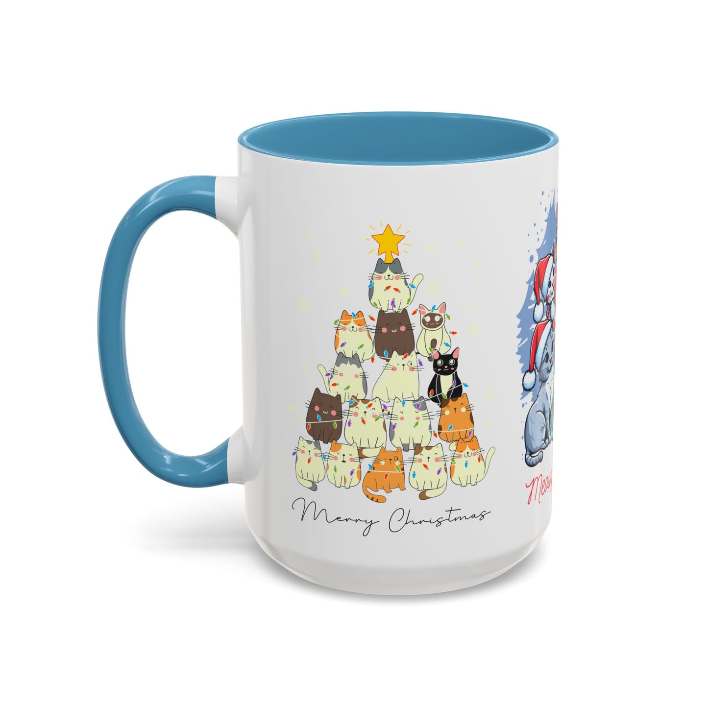 Meowy Christmas - Accent Coffee Mug (11, 15oz)